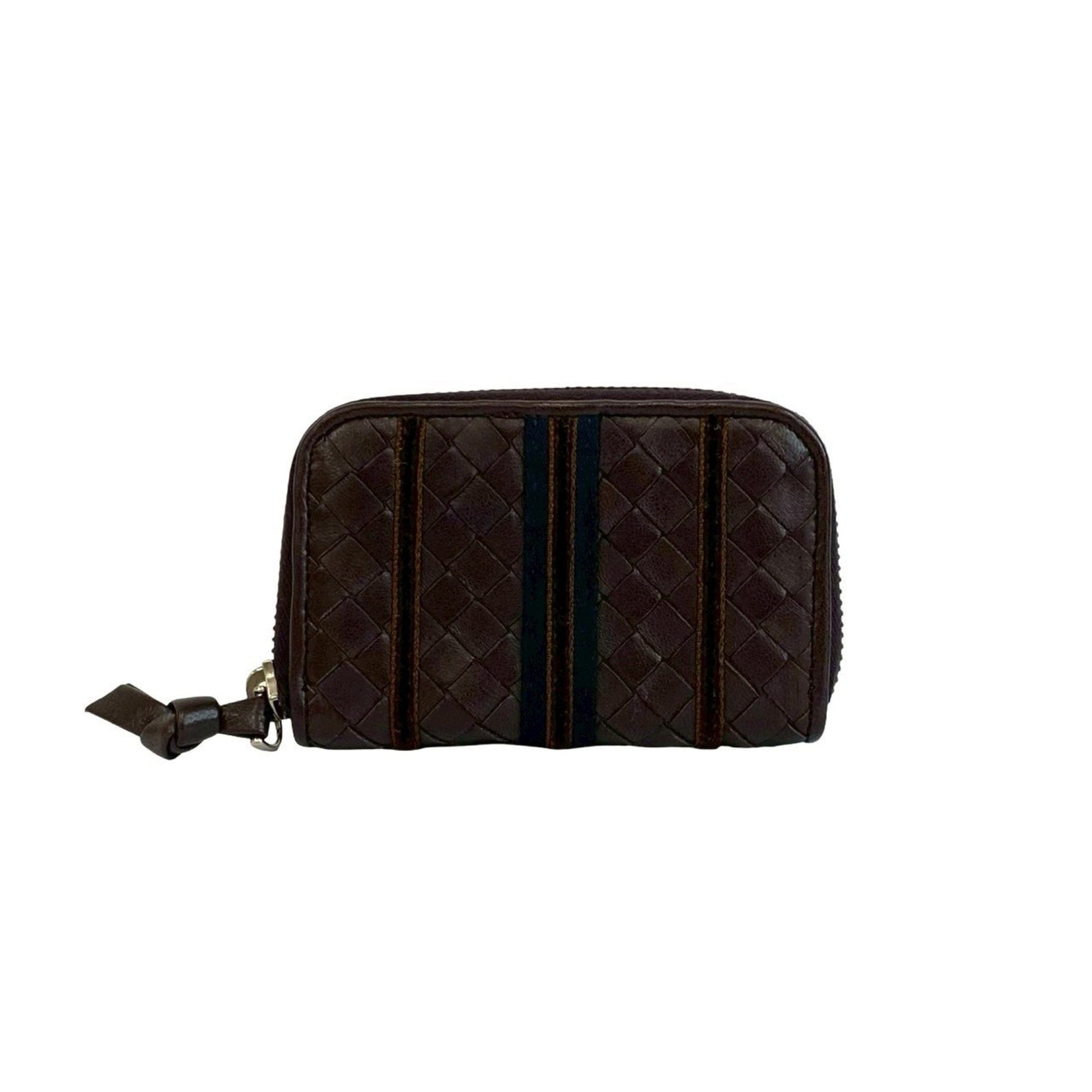 BOTTEGA VENETA Intrecciato Leather Round Zip Coin Case