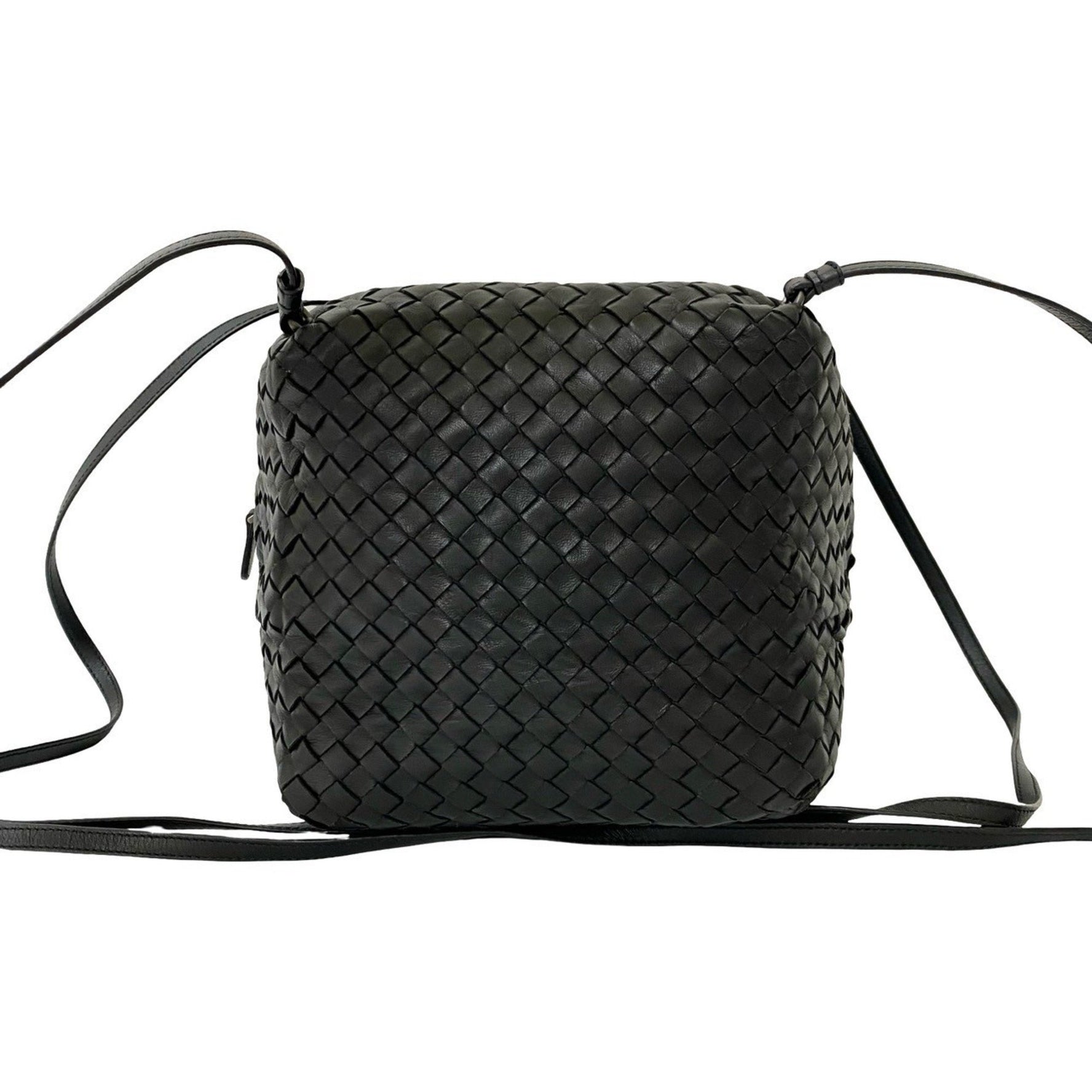 BOTTEGA VENETA Intrecciato Leather Shoulder Bag/Sacoche/Pochette