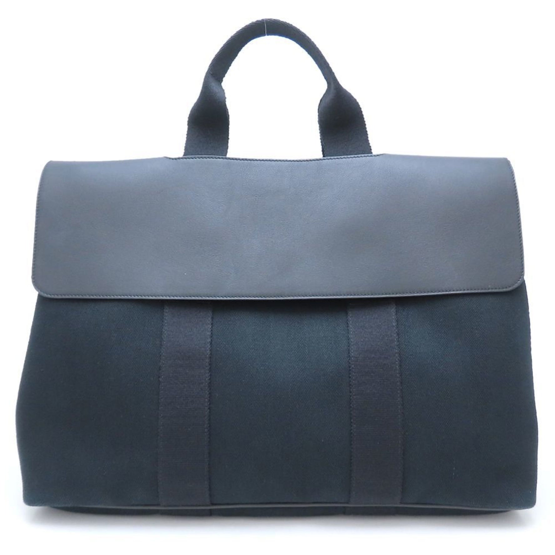 HERMES Valparaiso GM handbag, 2009, leather and canvas, model number stamped with "M".