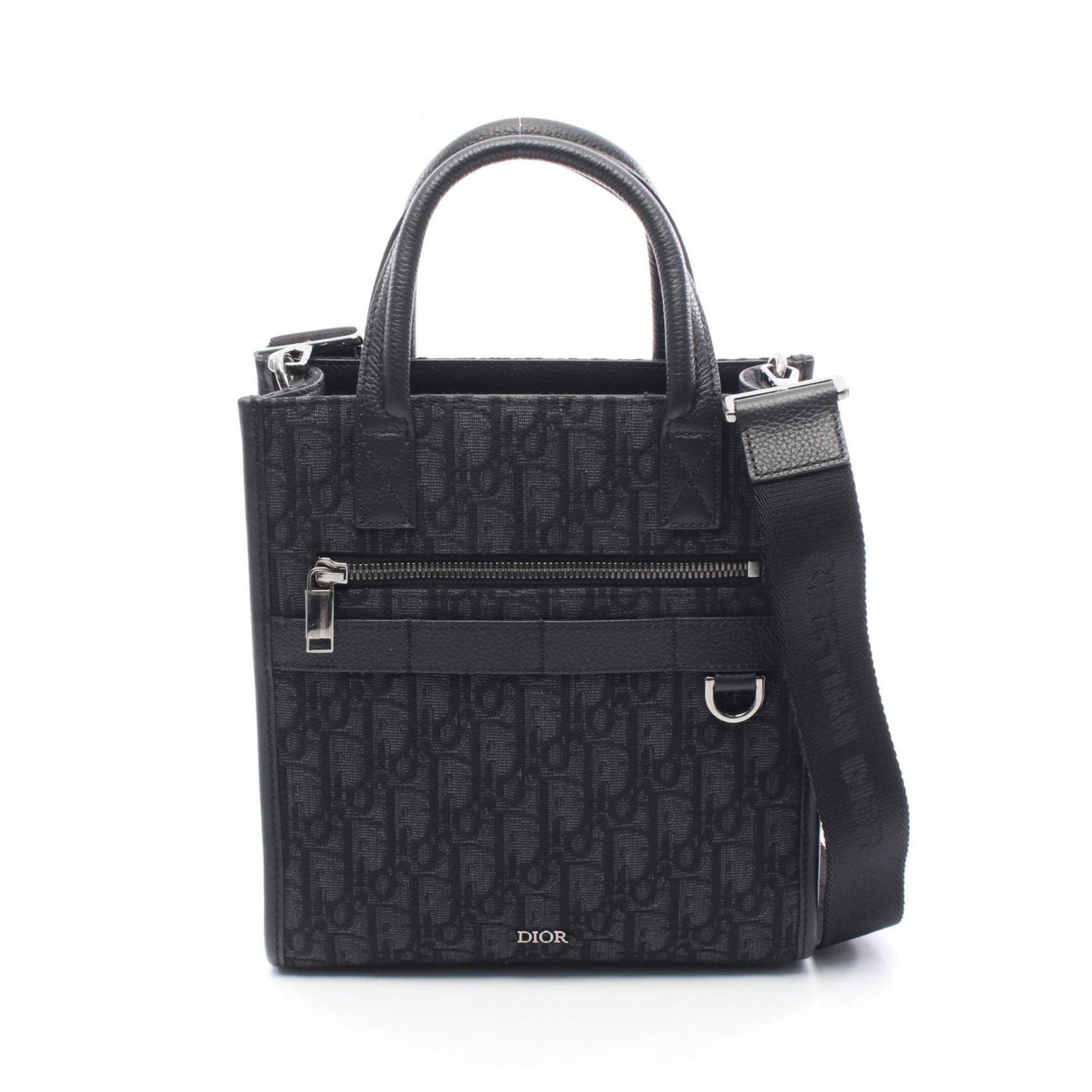 Christian Dior Dior Safari North-South Oblique Handbag, Canvas and Leather