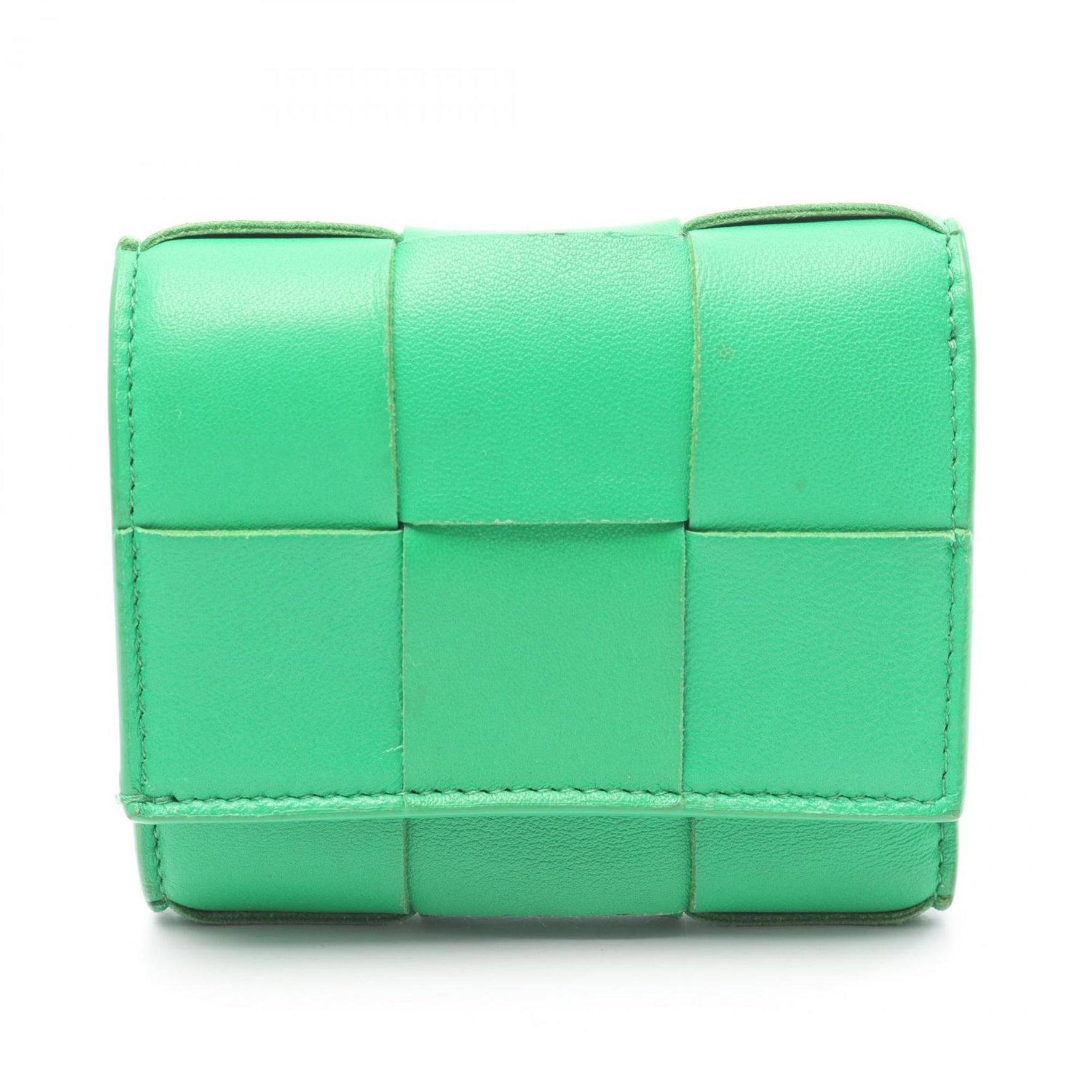 Bottega Veneta Cassette Zipper Wallet, Maxi Intrecciato Tri-fold Leather