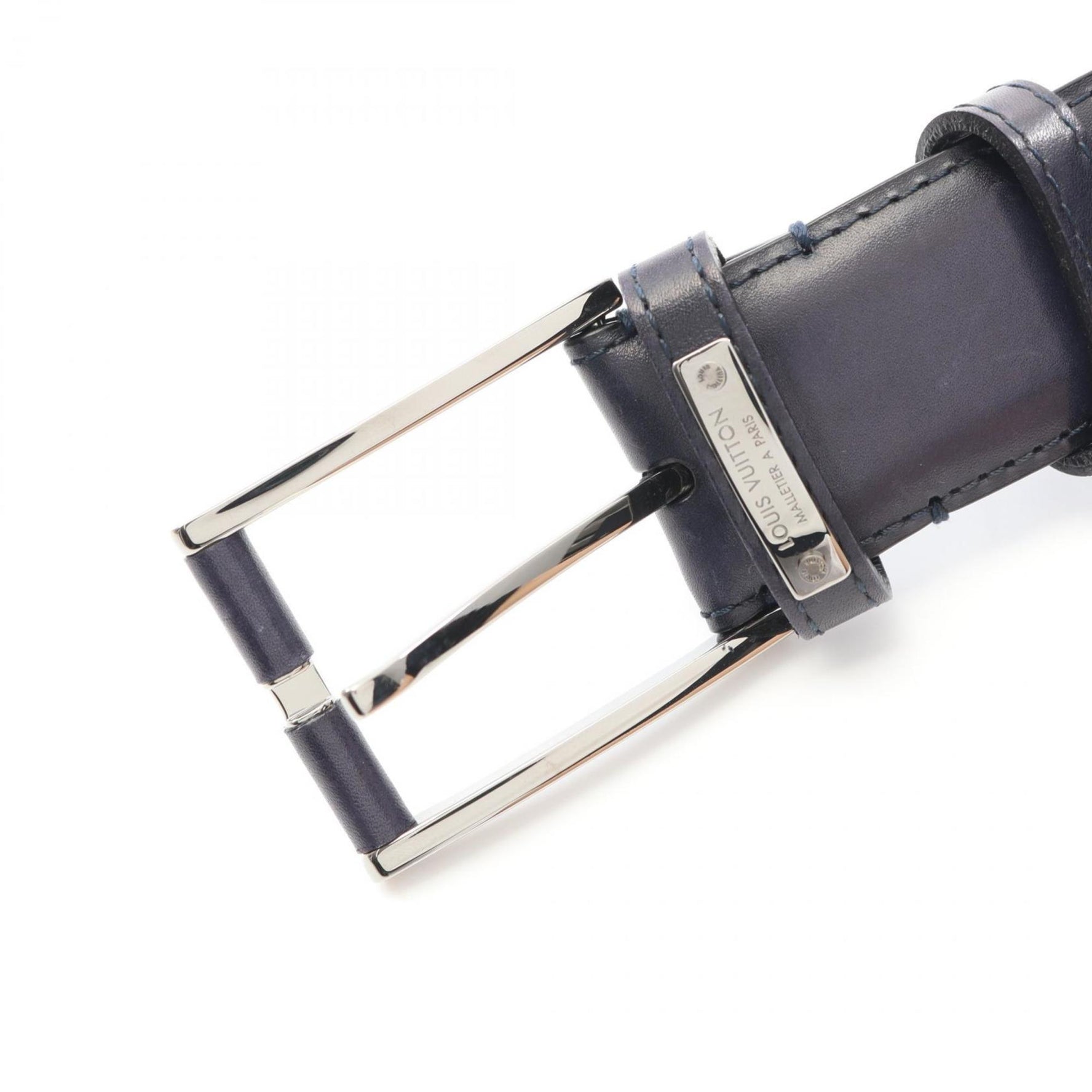 Louis Vuitton Leather Belt, Blue