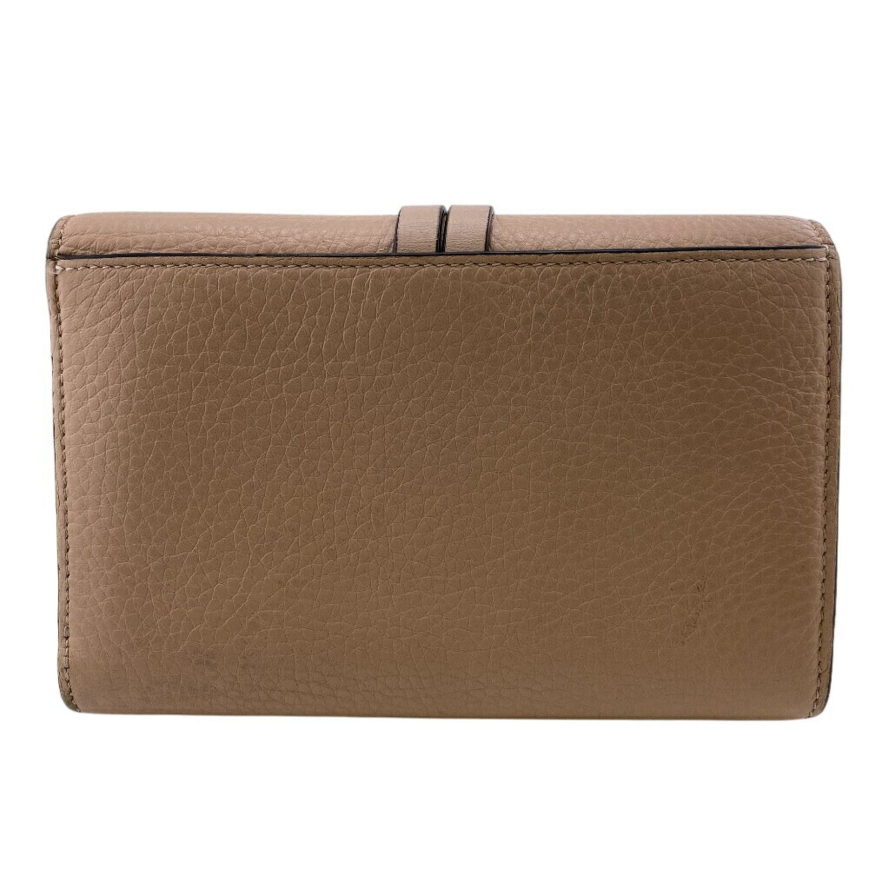 Chloé Chloe Alphabet Charm Tri-fold Wallet, Beige, Women's