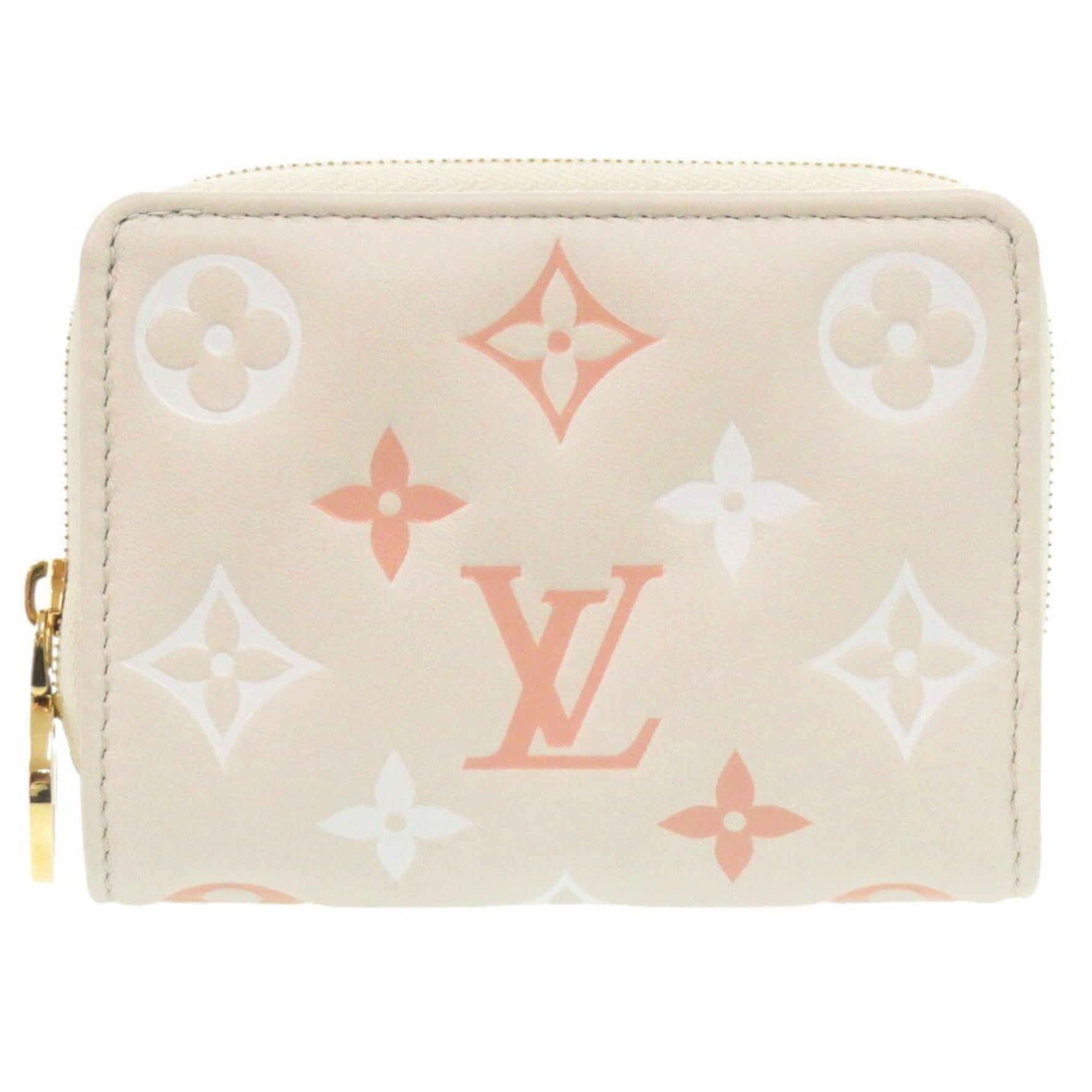 Louis Vuitton Portefeuille Lou Monogram M82291 IC Chip Leather Beige Bi-fold Wallet 1735LOUIS VUITTON