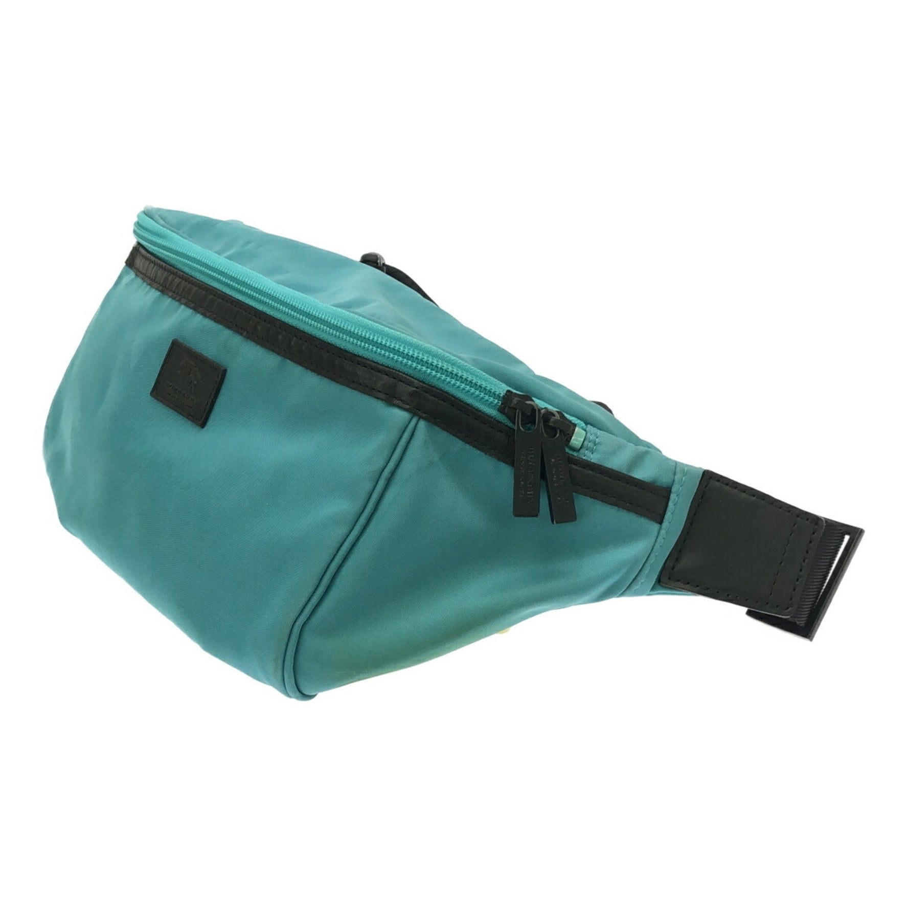 BURBERRY BLACK LABEL Burberry Black Label Nylon Waist Pouch Shoulder Bag Nova Check Turquoise 01110-67 Sanyo Shokai listed Mikunigaoka store