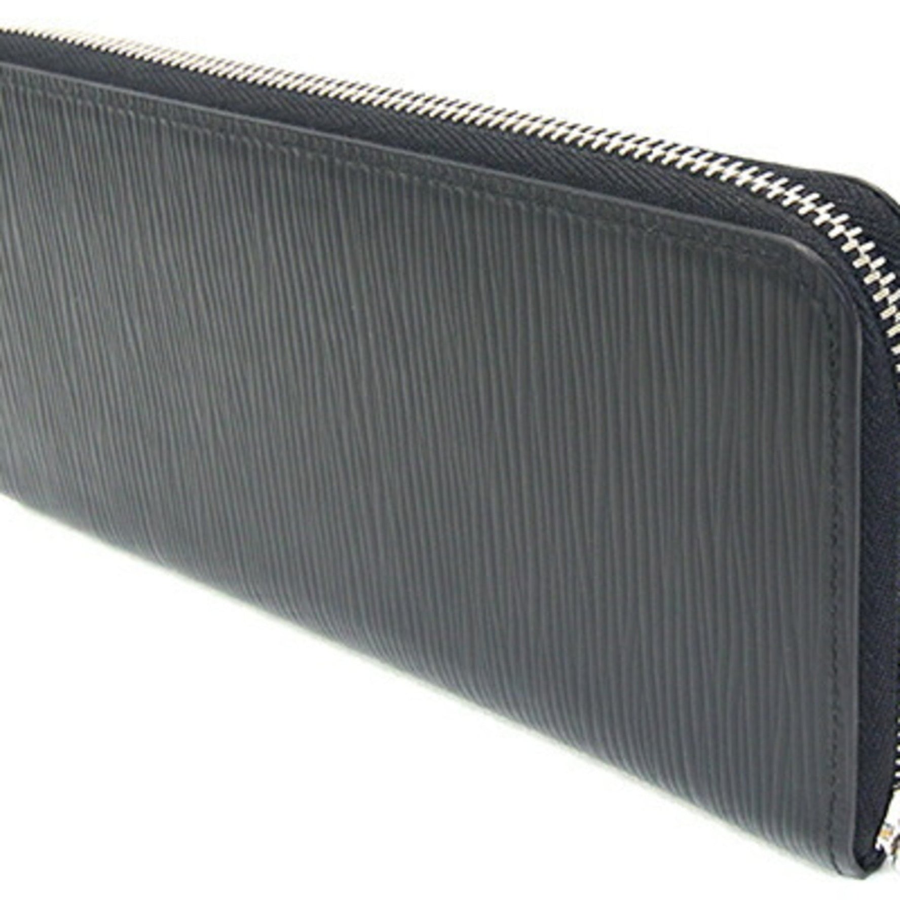 Louis Vuitton Round Long Wallet Epi Zippy Vertical Noir Black