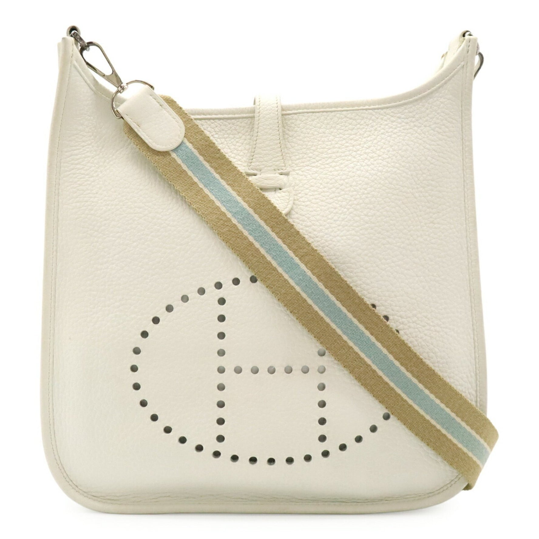 HERMES Evelyn I PM Shoulder Bag in Taurillon Clemence Leather, with L Stamp