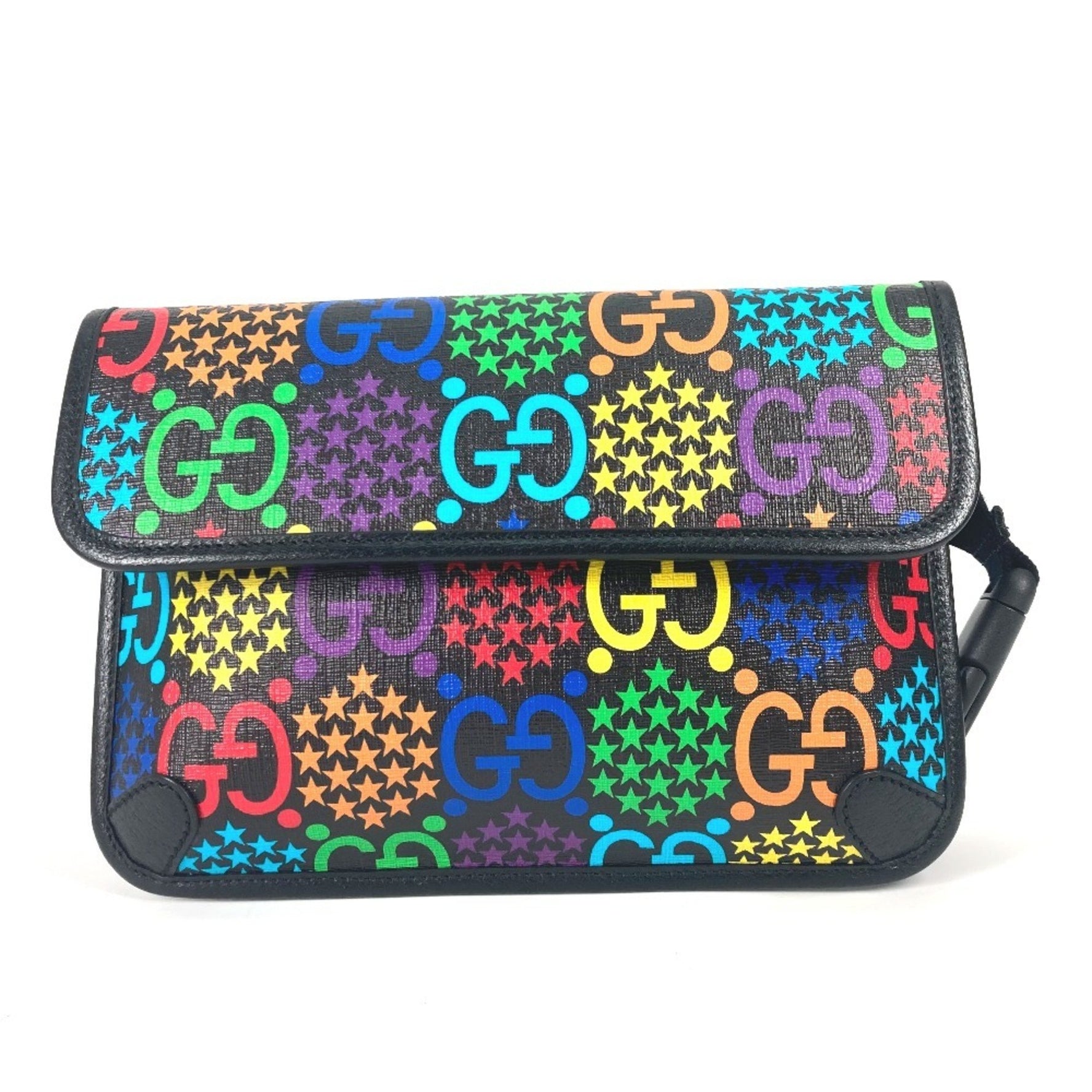 GUCCI GG Supreme Psychedelic Belt Bag Crossbody Shoulder Bag, Leather/PVC, Multicolor, Like New