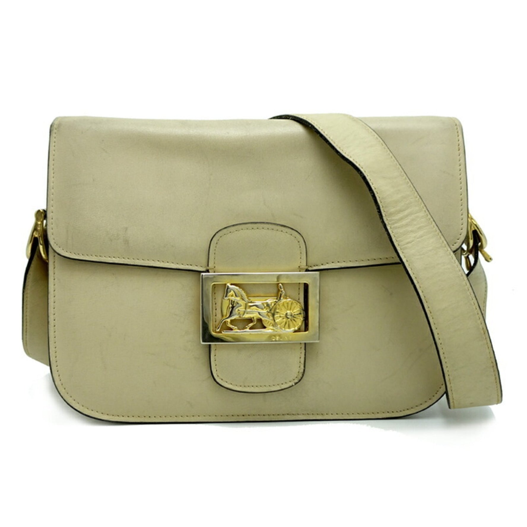 Celine Horsecarriage Shoulder Bag Leather