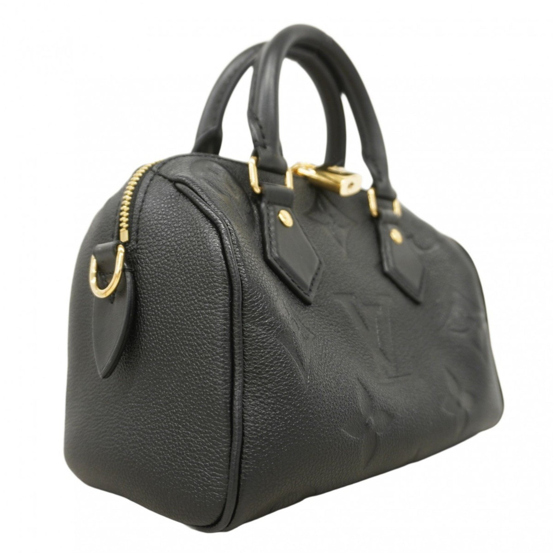 Louis Vuitton Monogram Empreinte Speedy Bandouliere 20 Handbag Noir Women's