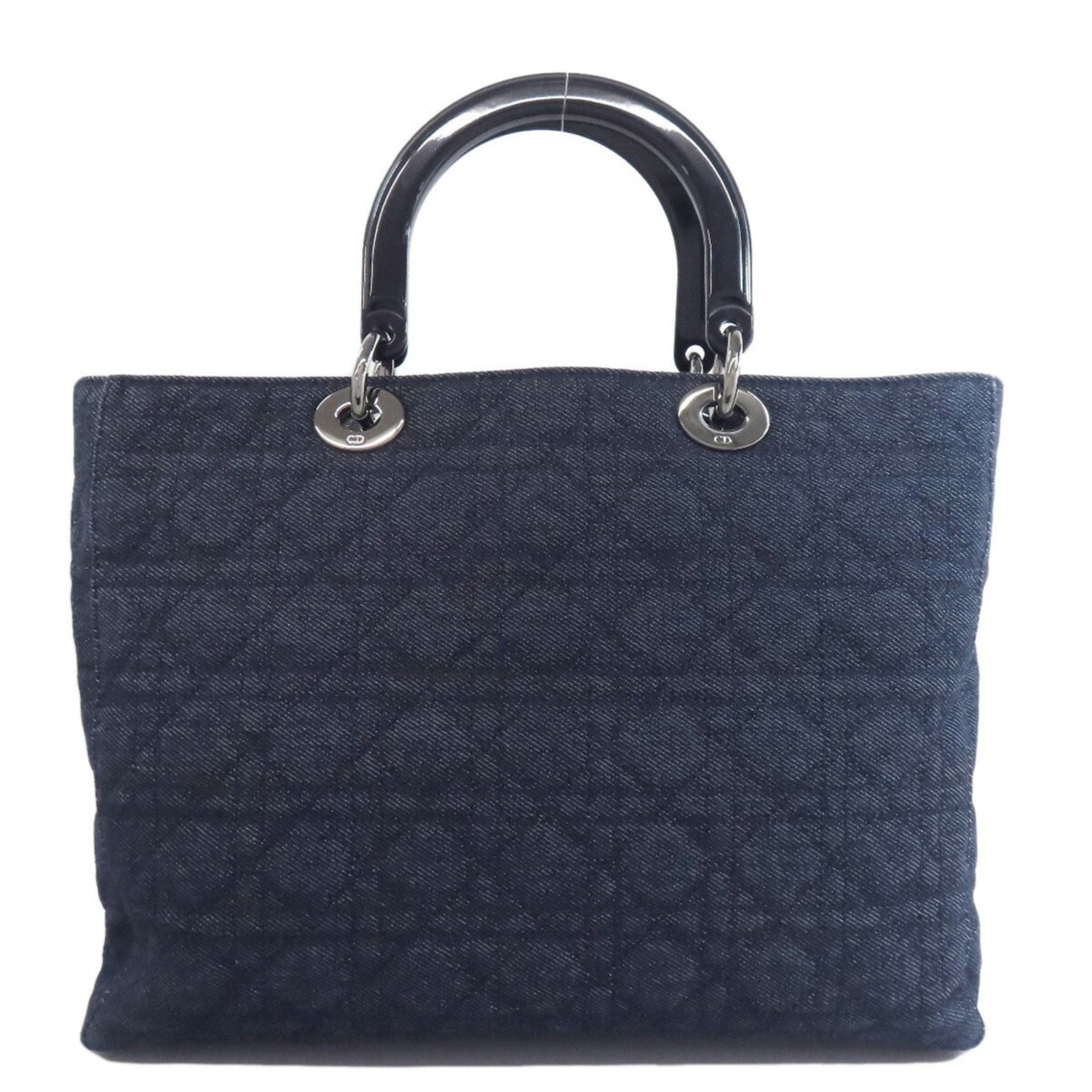 Christian Dior Lady Cannage Tote Handbag Denim Women's CHRISTIAN DIOR
