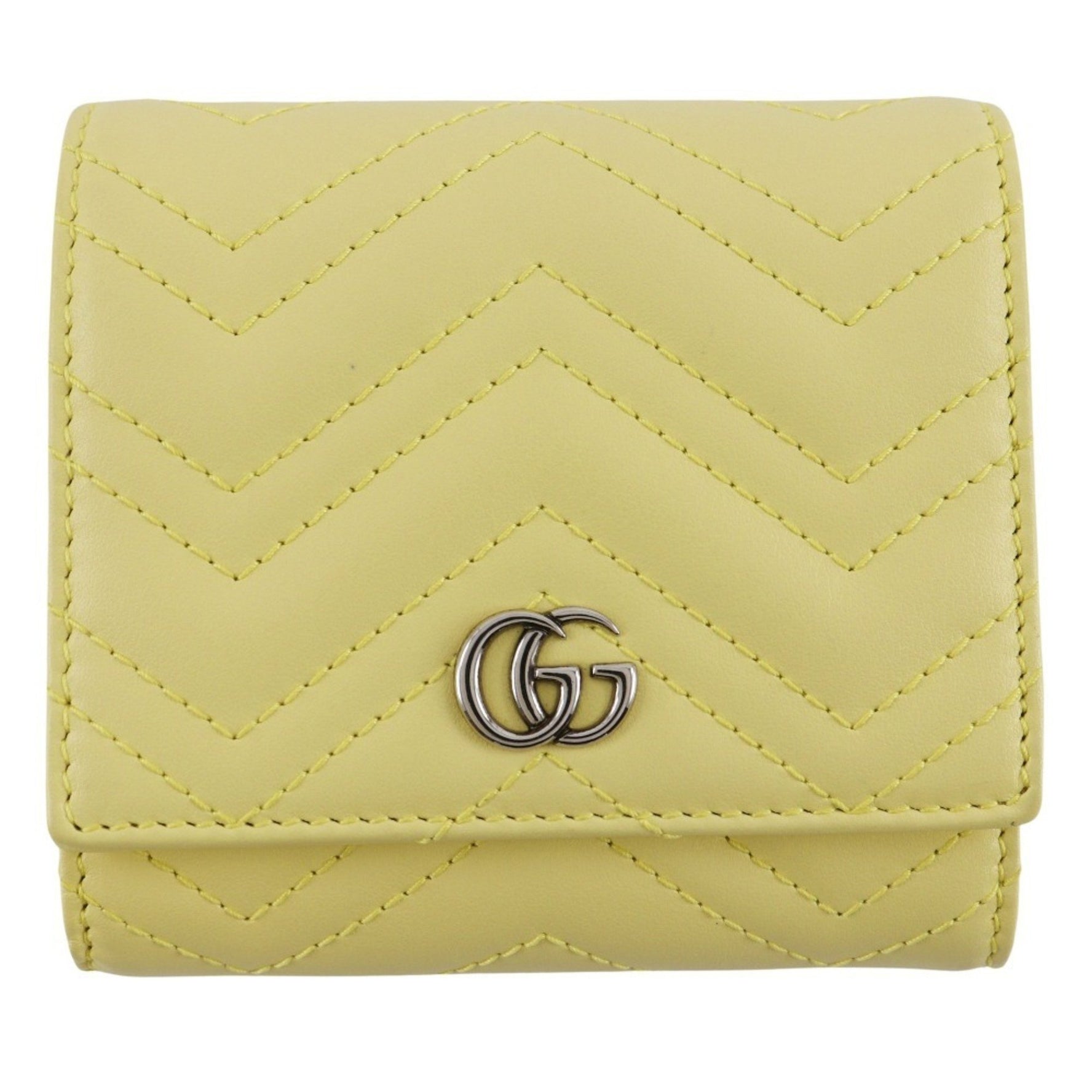 Gucci GG Marmont Wallet, Bi-fold Wallet Leather, Made in Italy, Snap Button