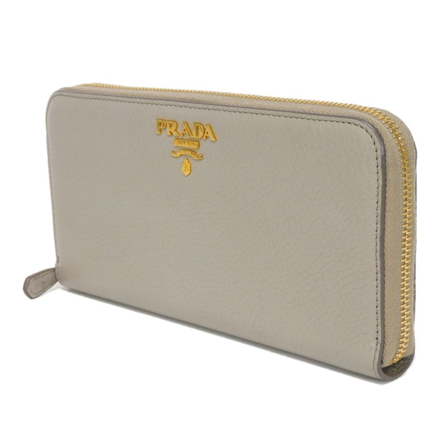 PRADA Long Wallet Dyno Color Zip Around Algira Cipria Round RFID Unused 1ML506 2BG5 F01OV Women's