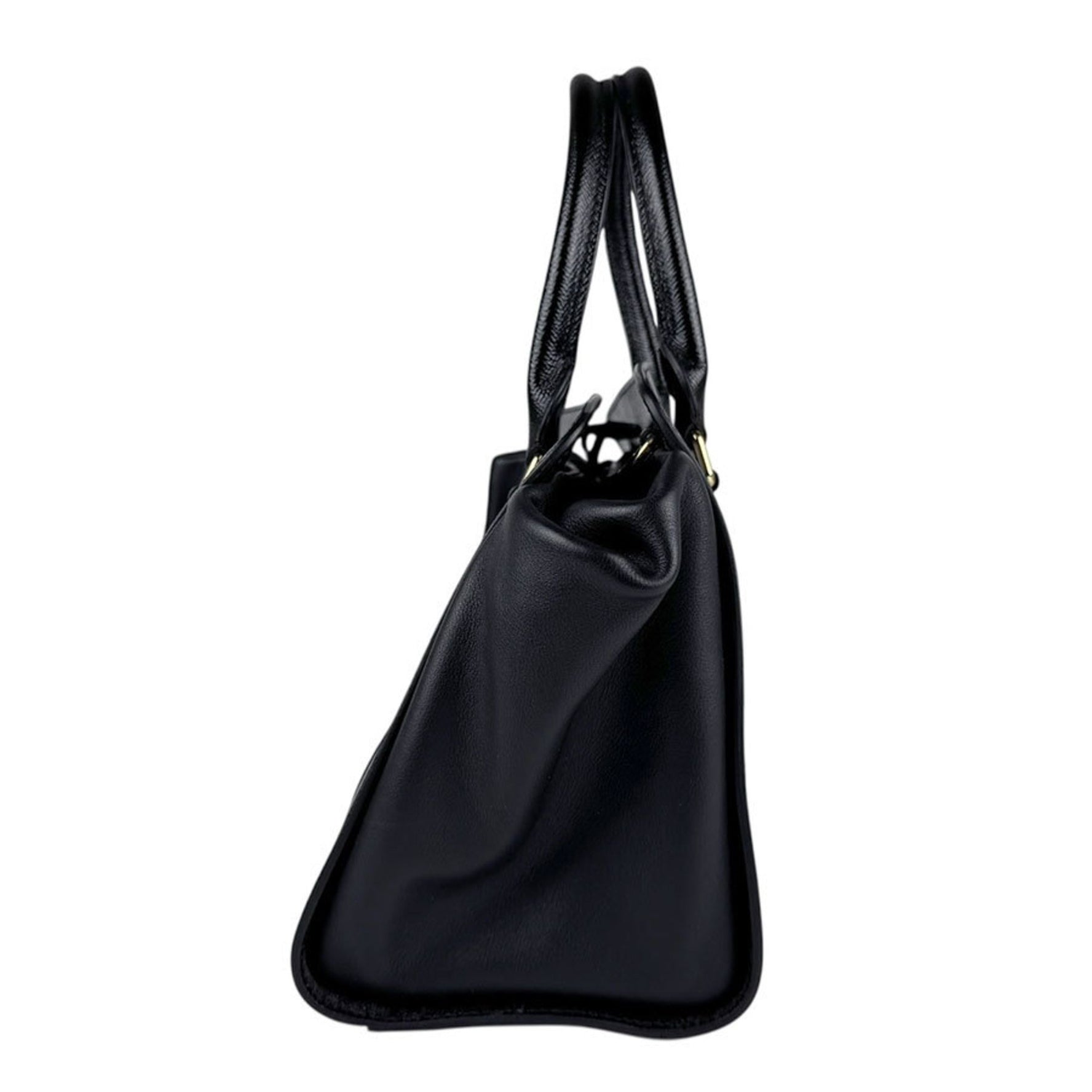 Burberry Shoulder Bag Handbag Leather Black Women's z5721