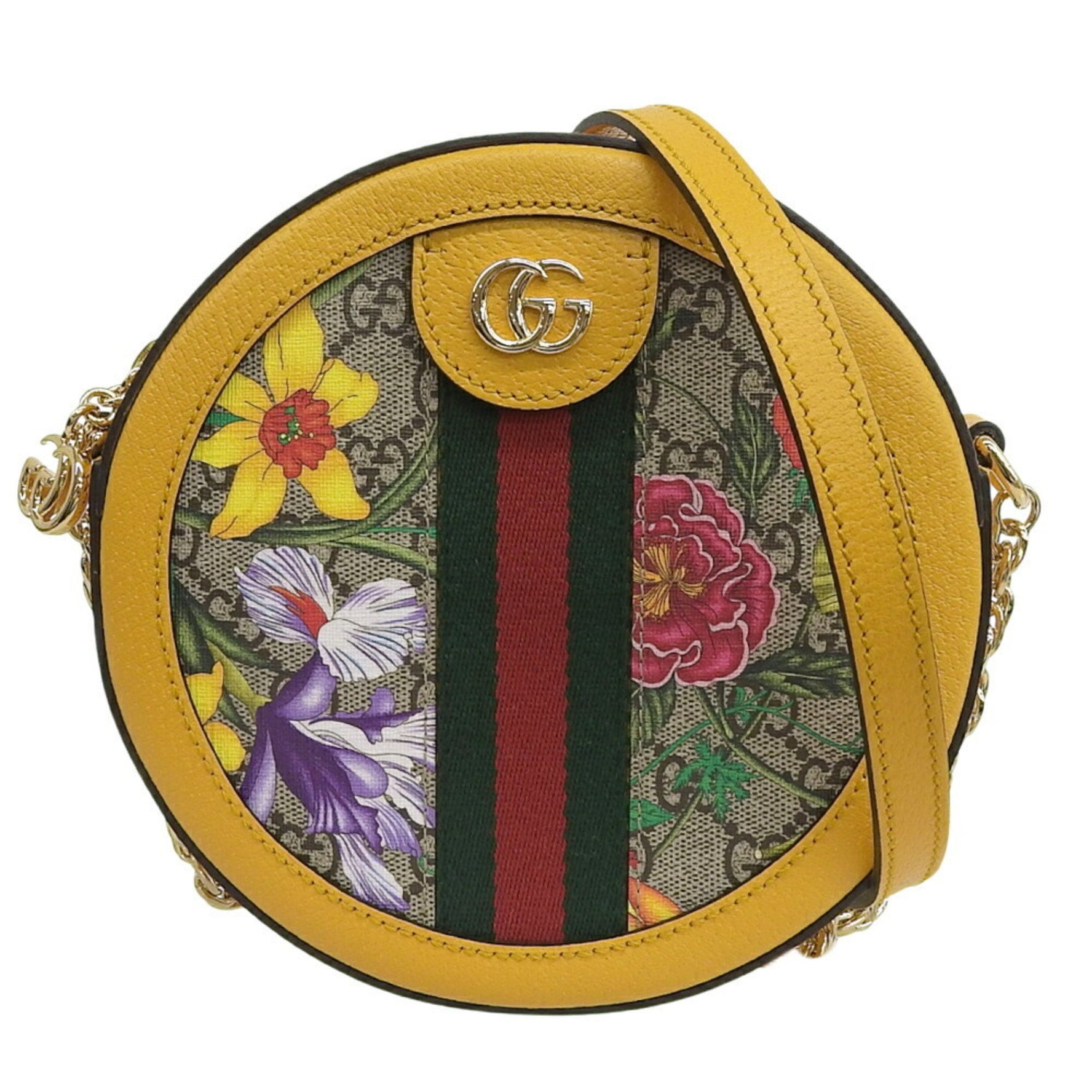 Like new Gucci GG Blooms Flora Ophidia Marmont Round Shoulder Bag