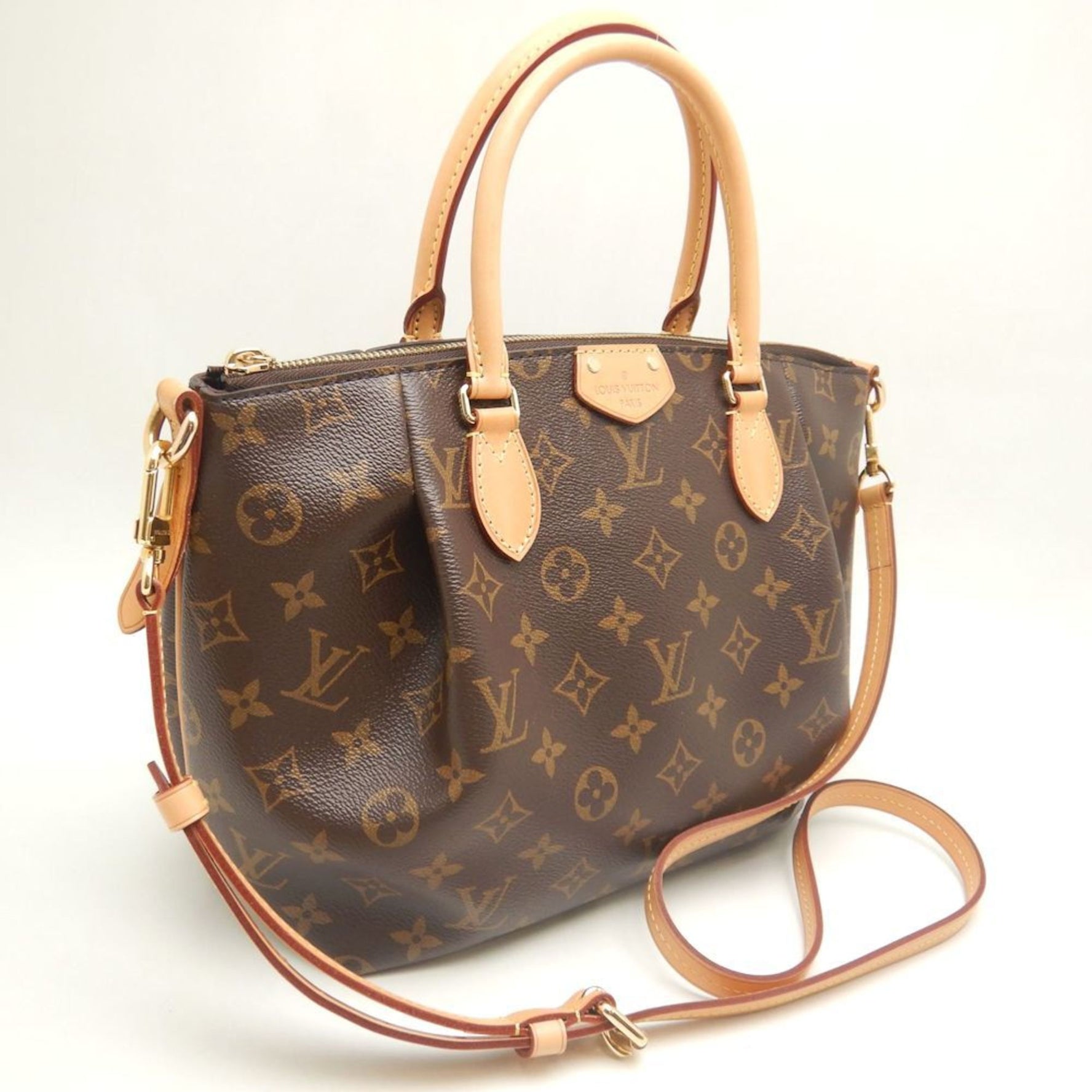 LOUIS VUITTON Monogram Turen PM Handbag Brown