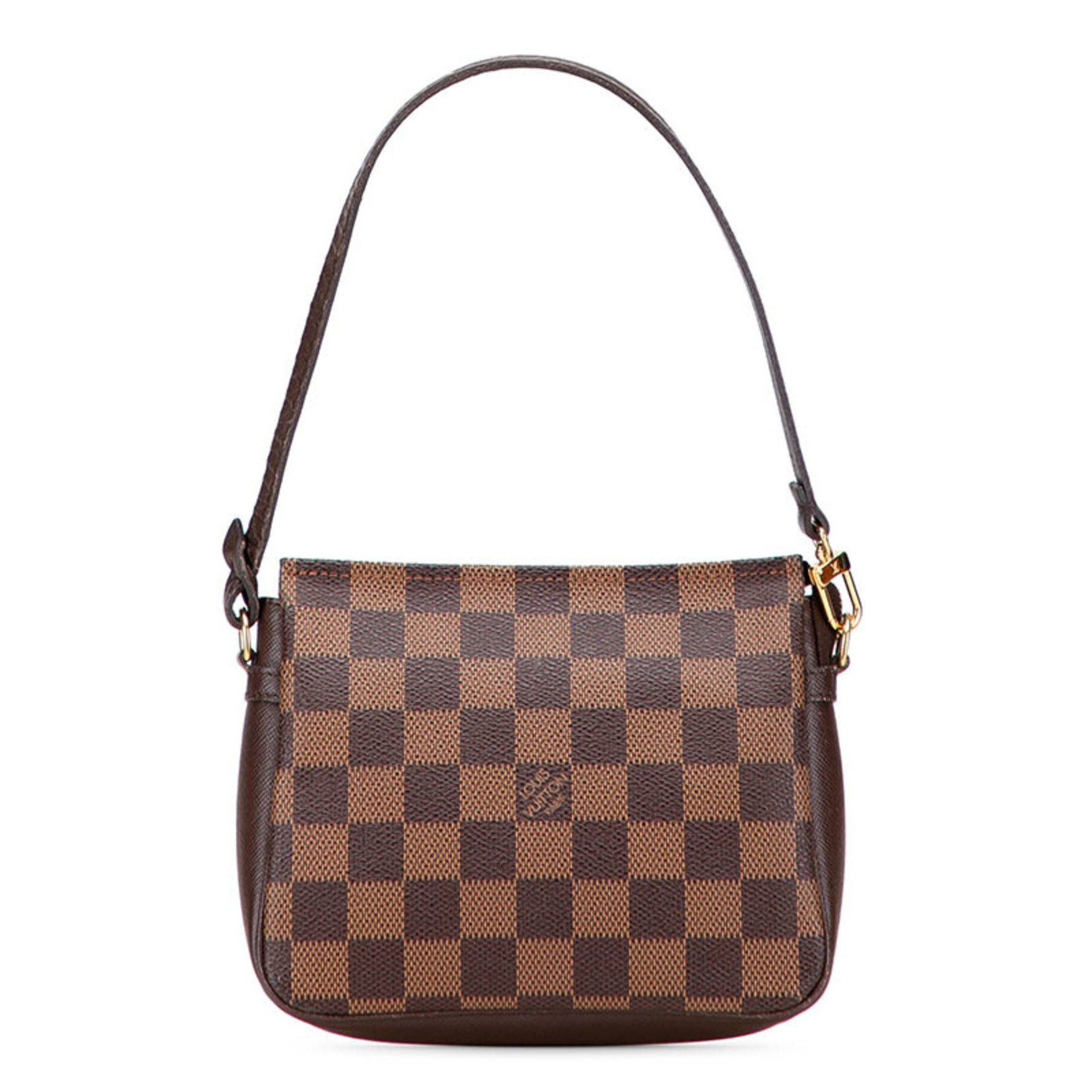 Louis Vuitton Damier Truss Makeup Accessory Pouch Mini Handbag Leather LOUIS VUITTON