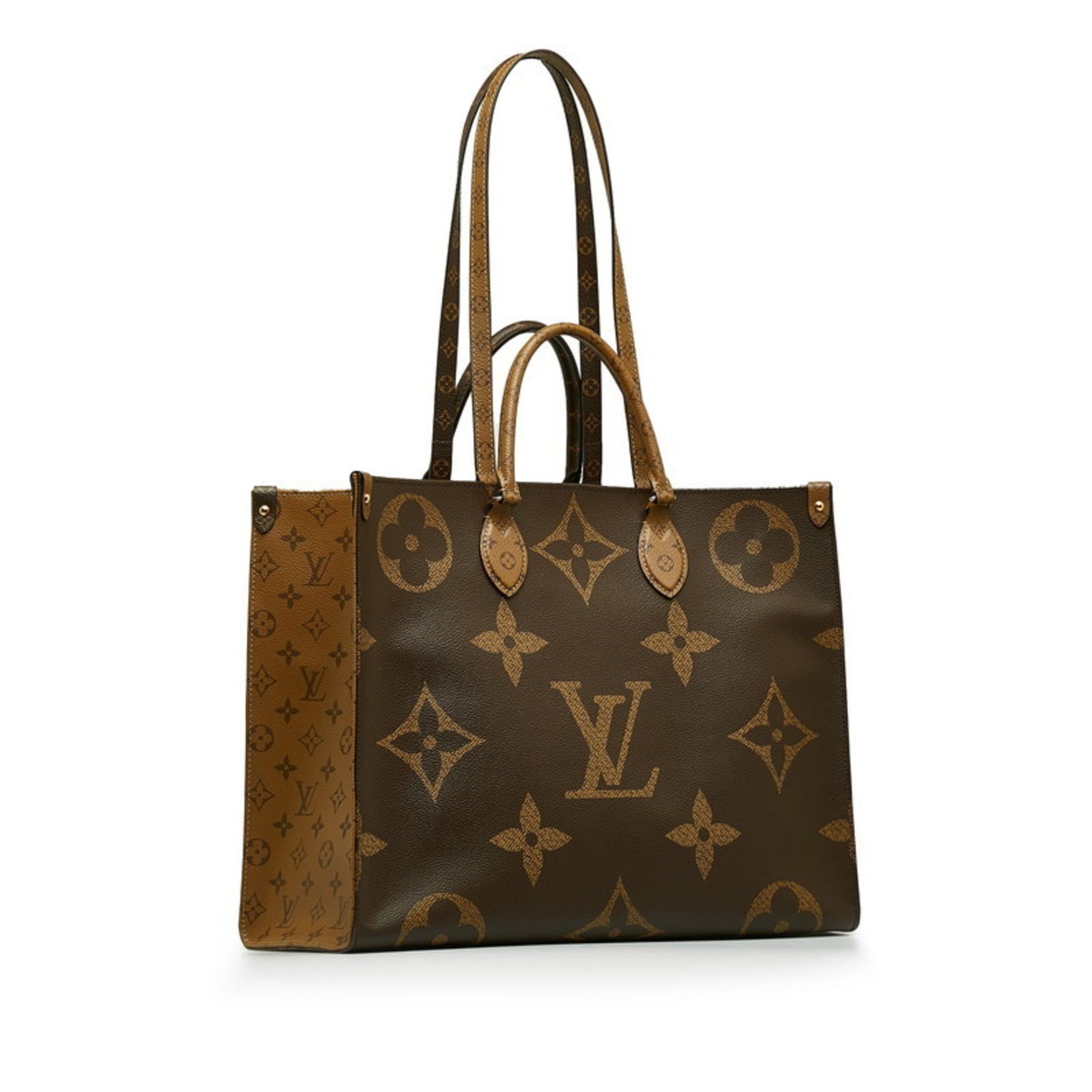 Louis Vuitton Monogram Giant Reverse On the Go GM Handbag Shoulder Bag PVC Leather