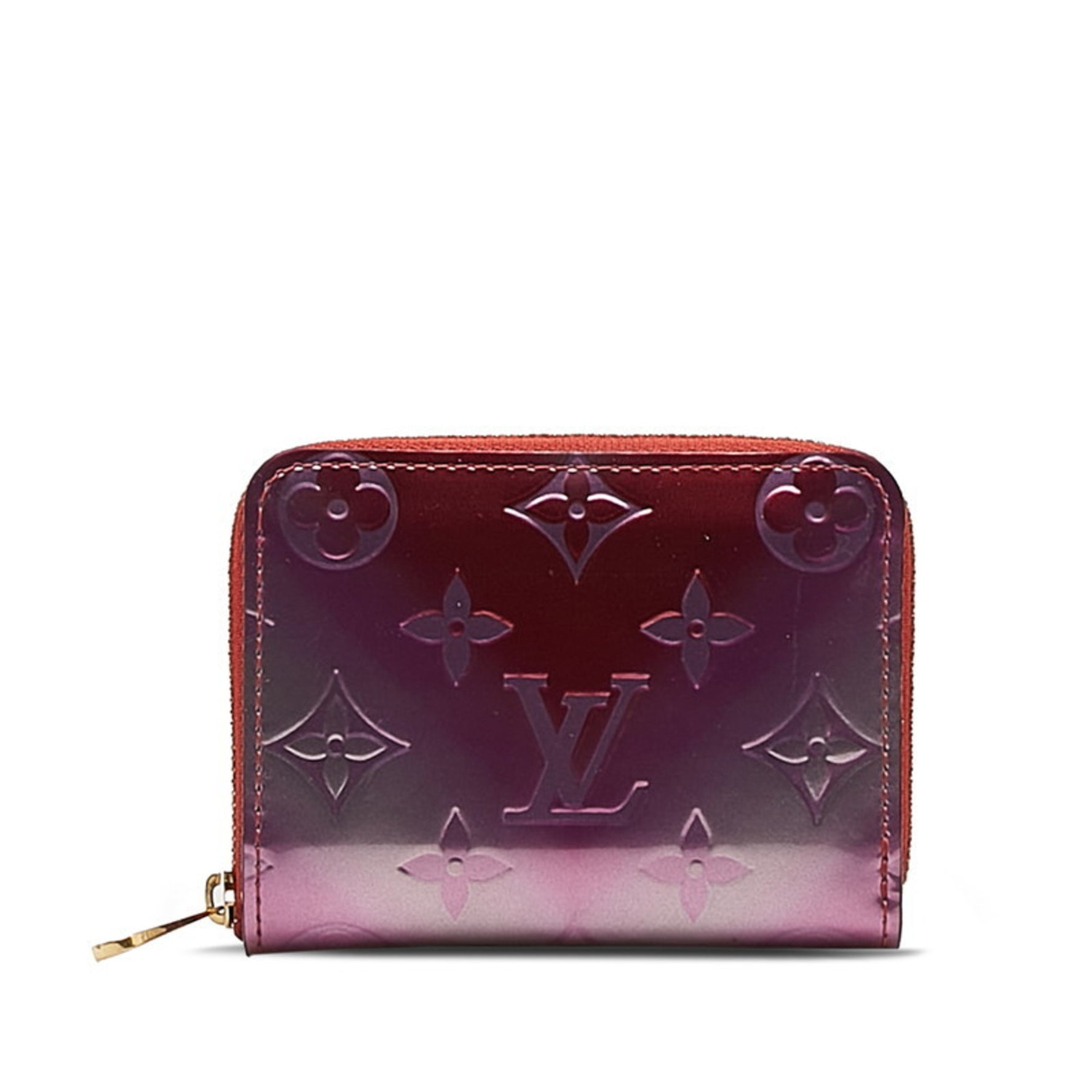 Louis Vuitton Vernis Zippy Coin Purse Valentine's Day Limited Edition Card Case M90523 Pink Gradient Patent Leather Women's LOUIS VUITTON