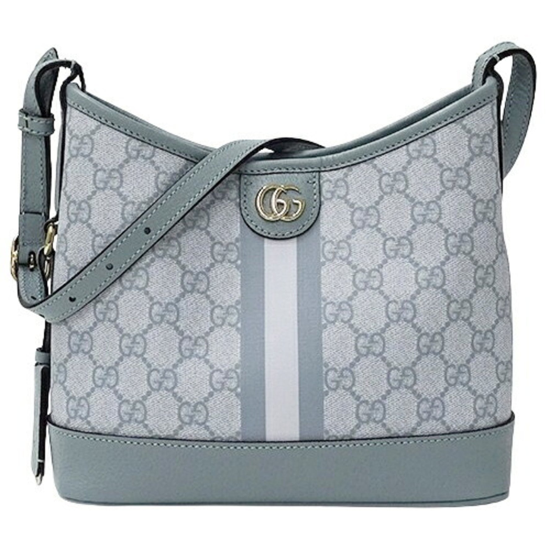 GUCCI Women's Shoulder Bag Ophidia GG Supreme Dusty Blue Light