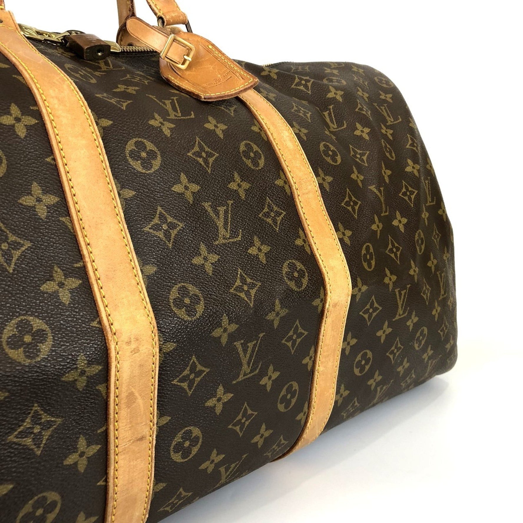 LOUIS VUITTON Keepall 60 Boston Bag Monogram Travel for Men and Women