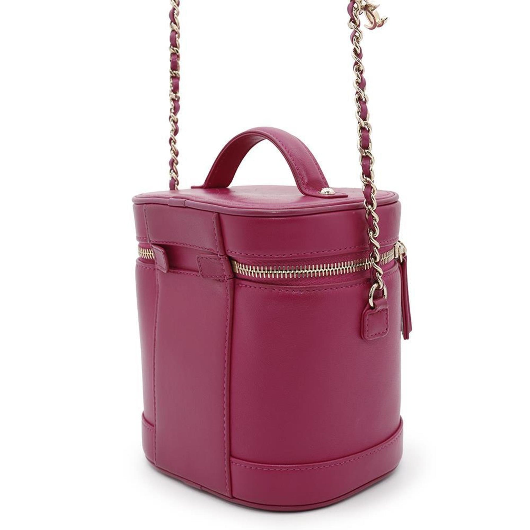 Chanel Chain Shoulder Bag Coco Mark Vanity Lambskin