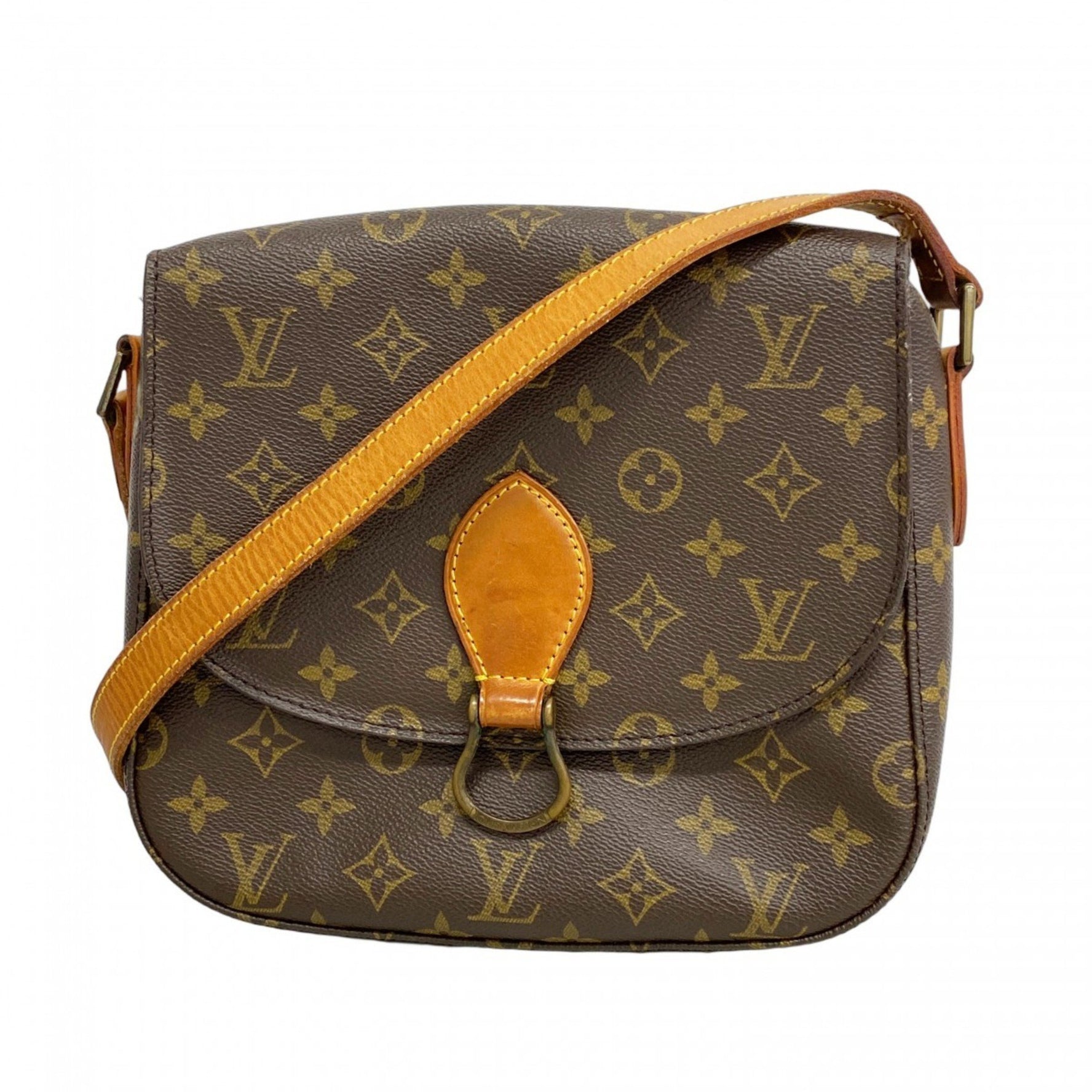 Louis Vuitton Monogram Saint-Cloud GM Shoulder Bag M51242 Brown Women's