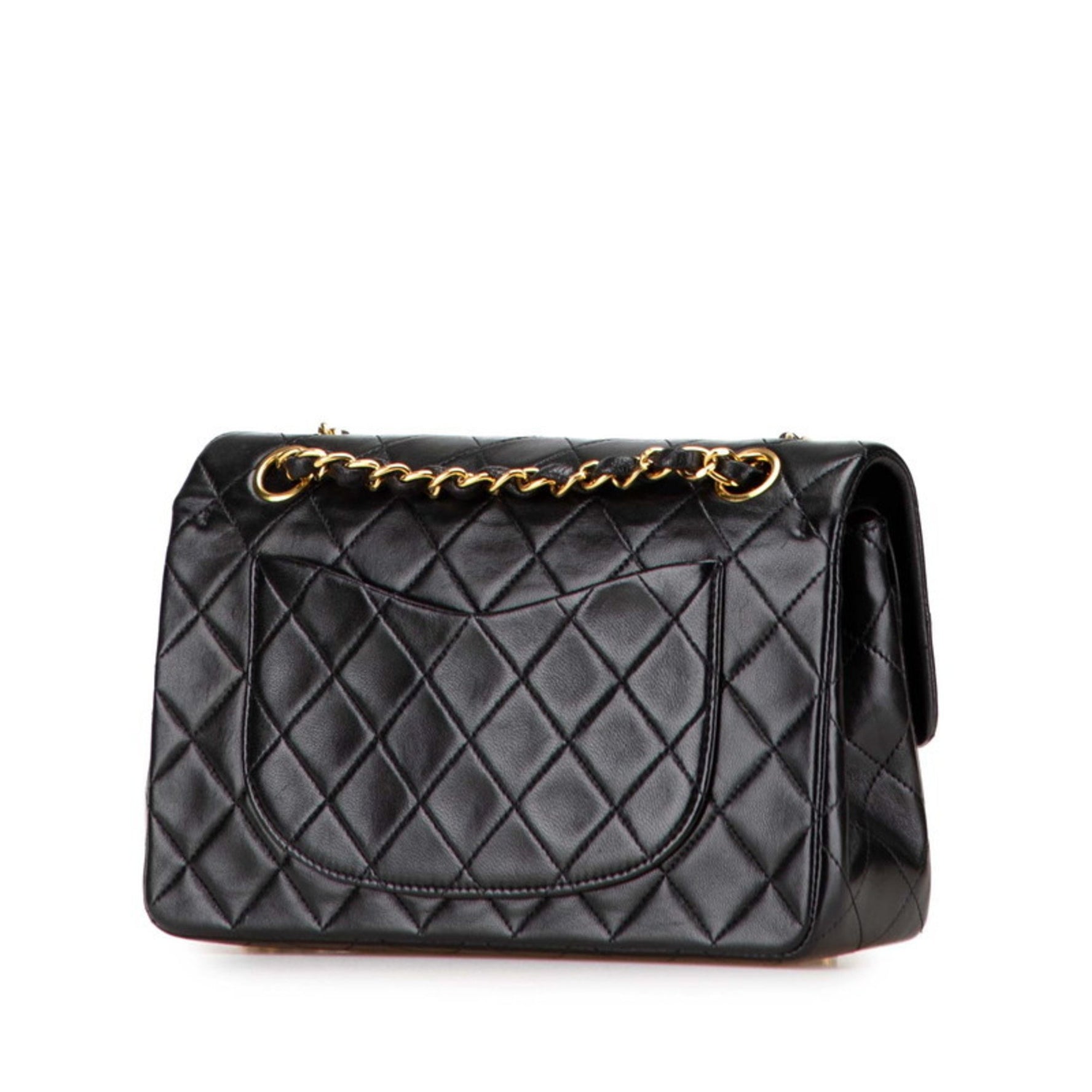 CHANEL Matelasse 23 Coco Mark Double Flap Chain Shoulder Bag in Lambskin
