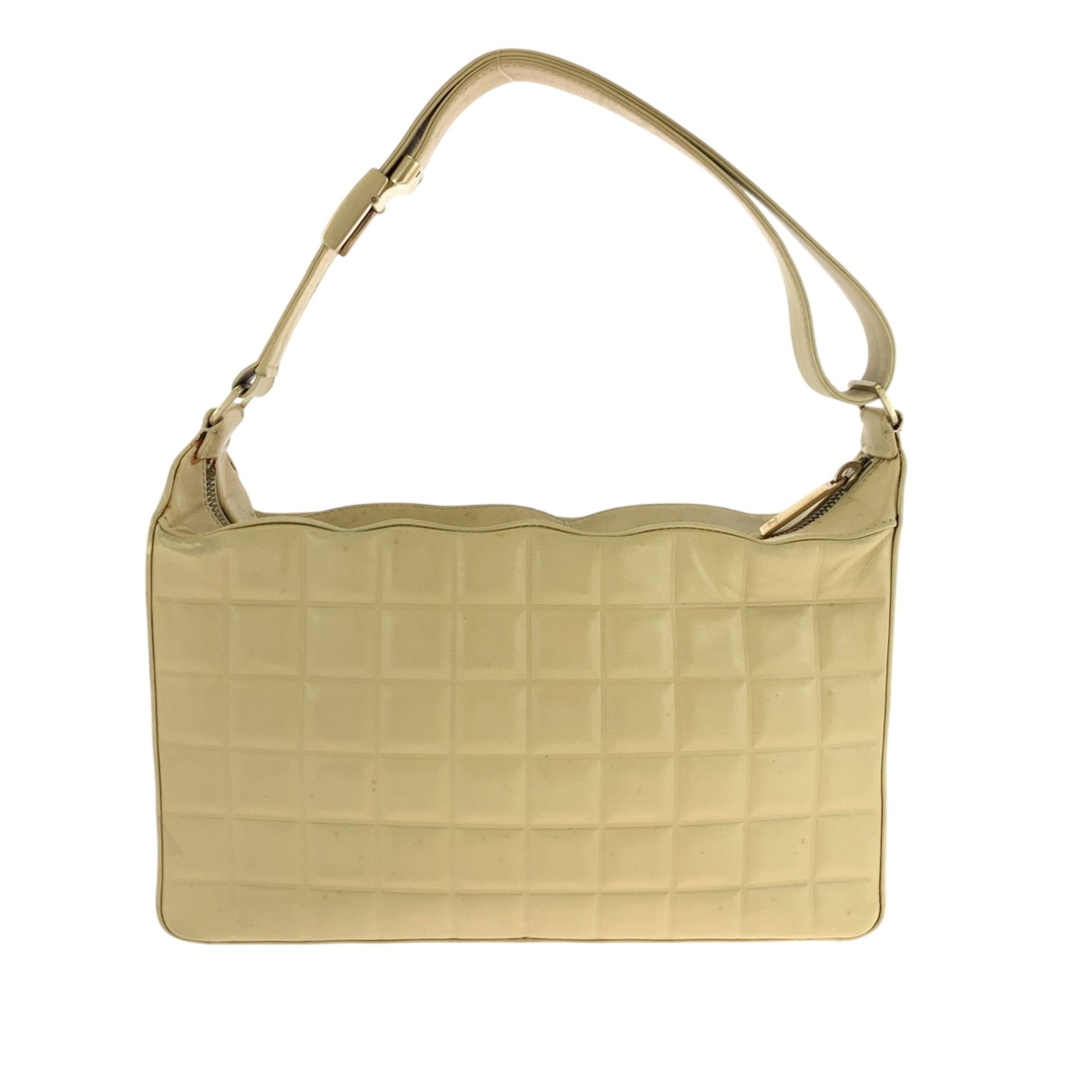 CHANEL Vintage Chocolate Bar Coco Mark Lambskin Shoulder Bag with Gold Hardware