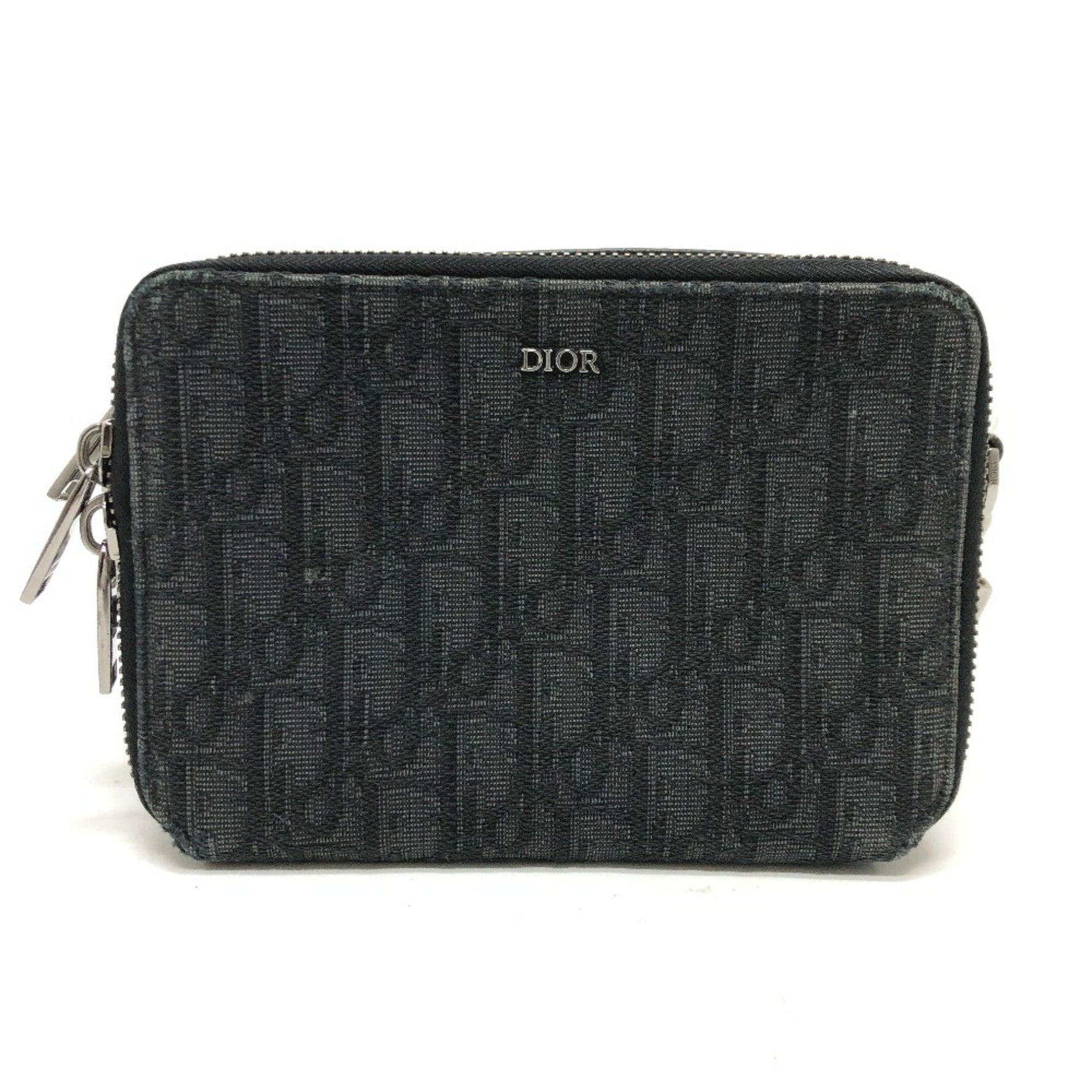 Christian Dior Dior Oblique Messenger Pouch Shoulder Bag in Canvas