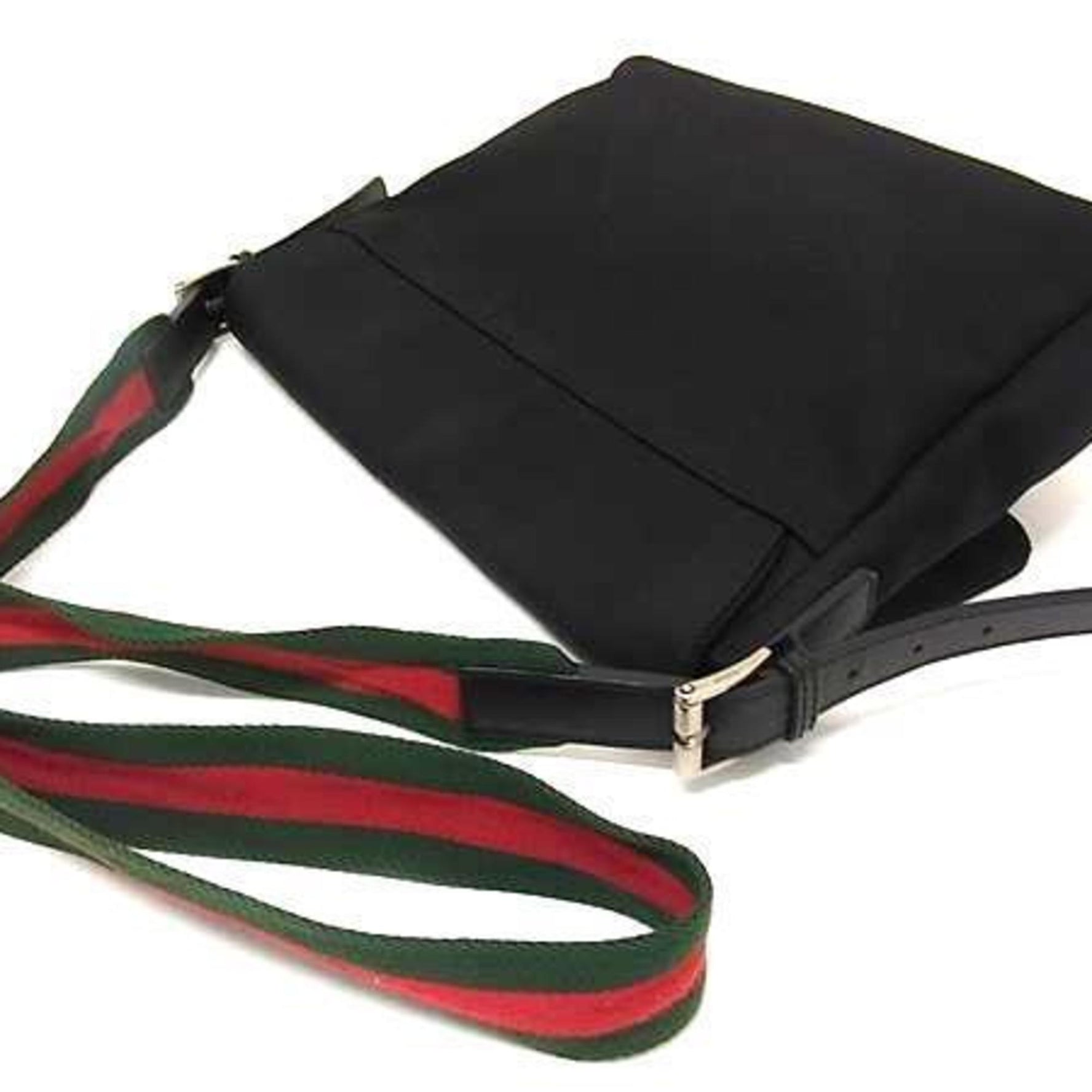 GUCCI Sherry Line Shoulder Bag in Techno Canvas and Leather. Men's Crossbody Bag.