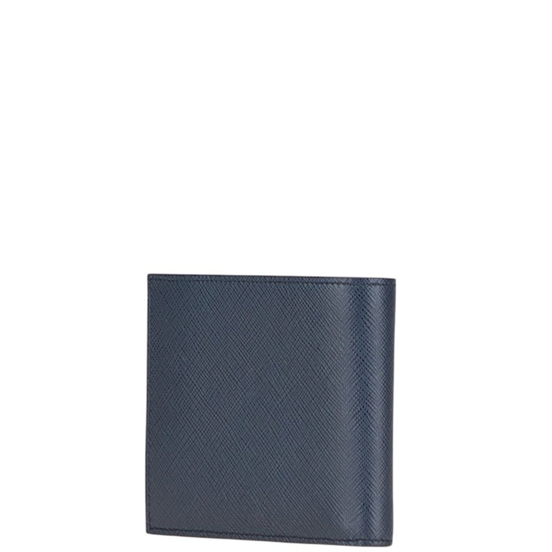 Prada Saffiano Metal Bifold Wallet Leather