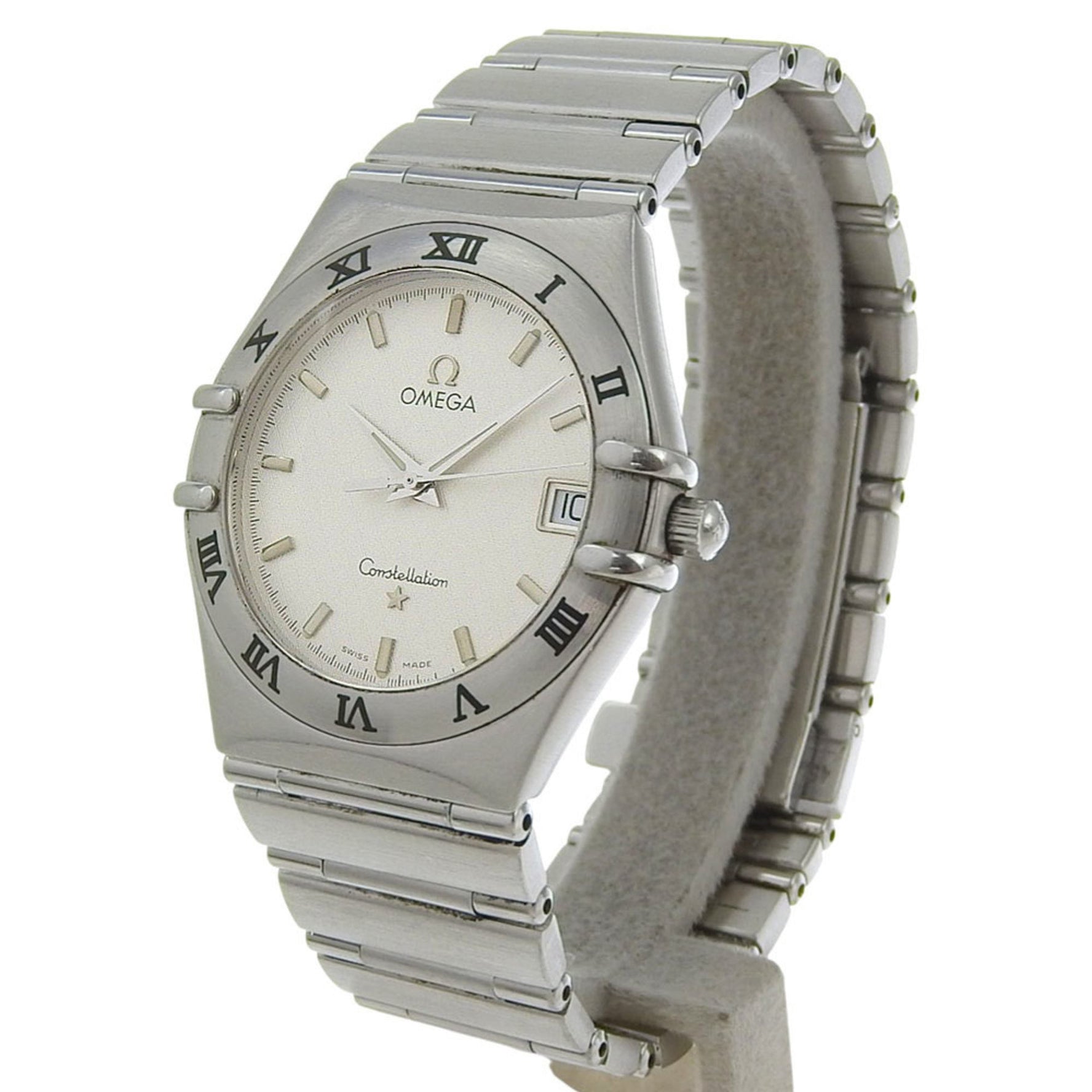 OMEGA Constellation Watch, Date, 1512.30, Stainless Steel, 1998, Quartz Movement, Analog Display, White Dial, Unisex