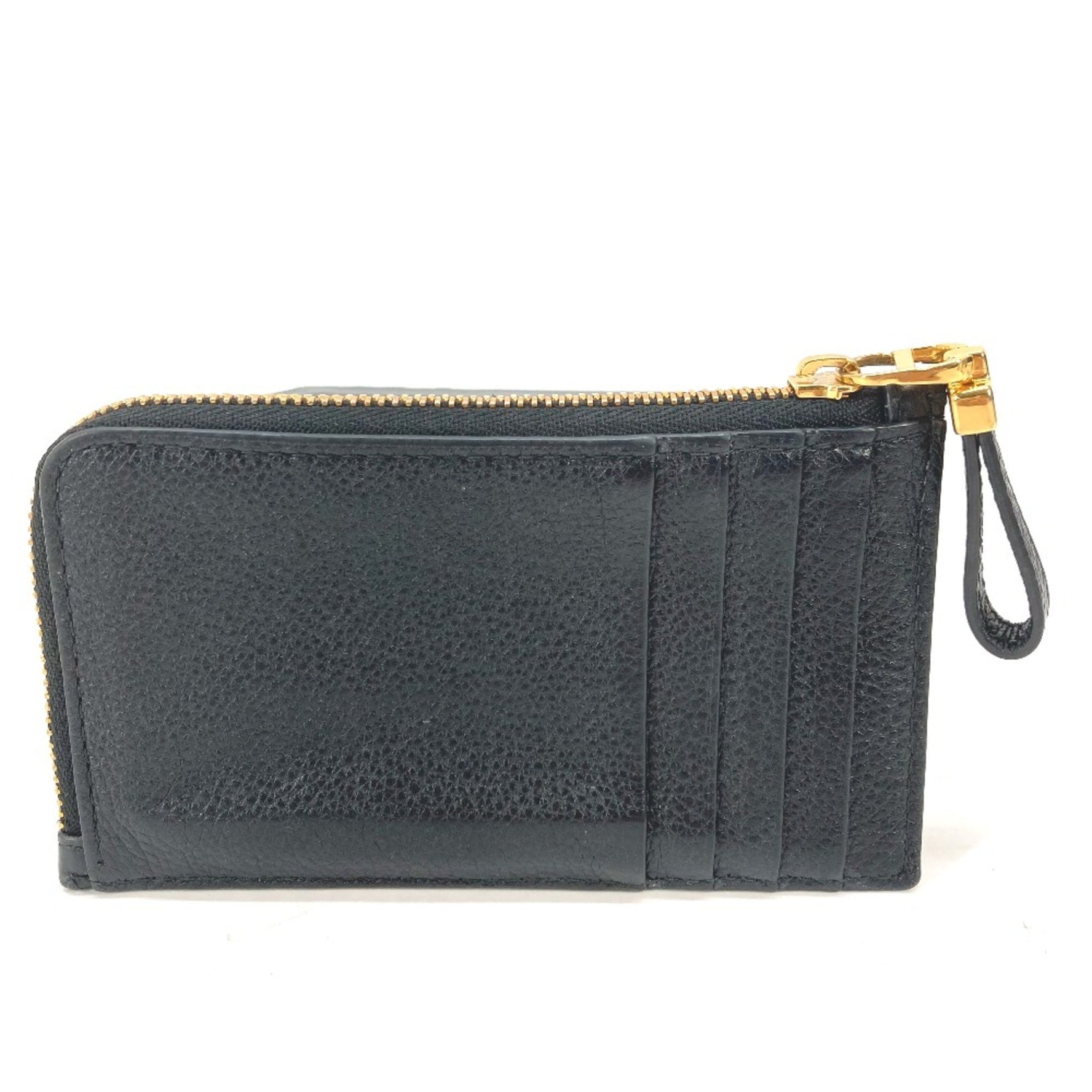 Christian Dior Caro Cannage L-shaped zipper coin compartment wallet card case coin purse GoldHardware