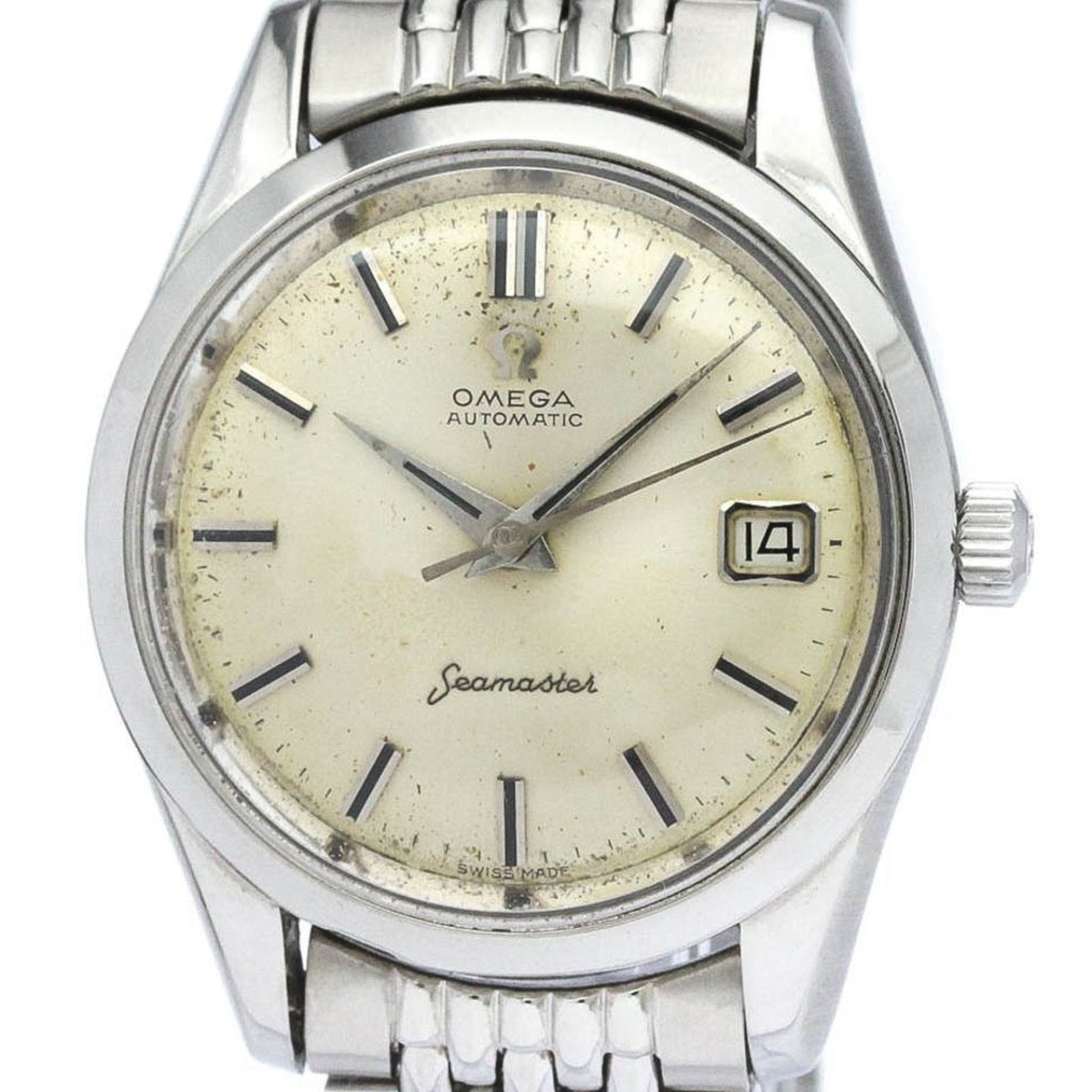 Vintage OMEGA Seamaster Date Cal 503  Rice Bracelet Steel Watch BF566324
