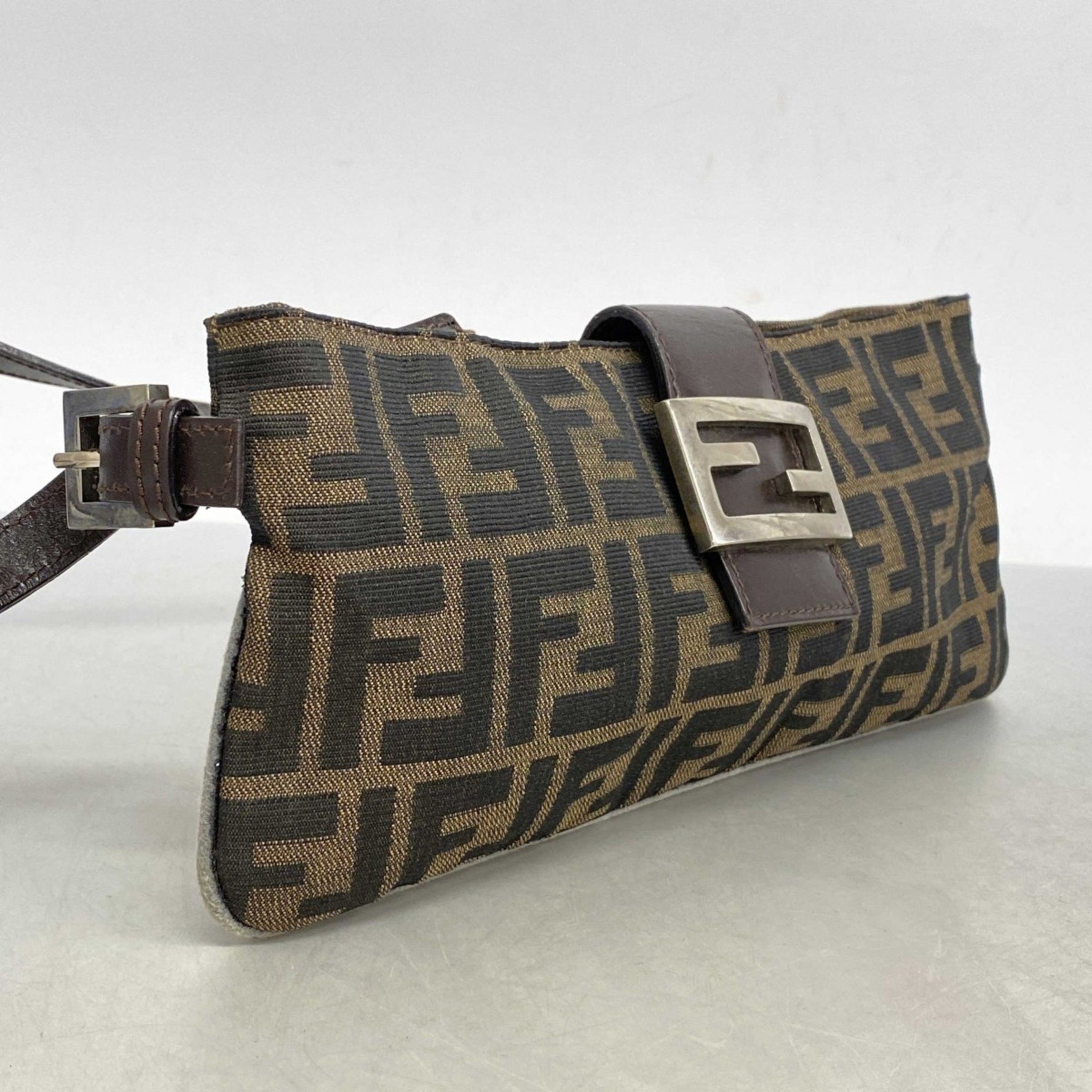 Fendi Zucca Nylon Canvas Shoulder Bag