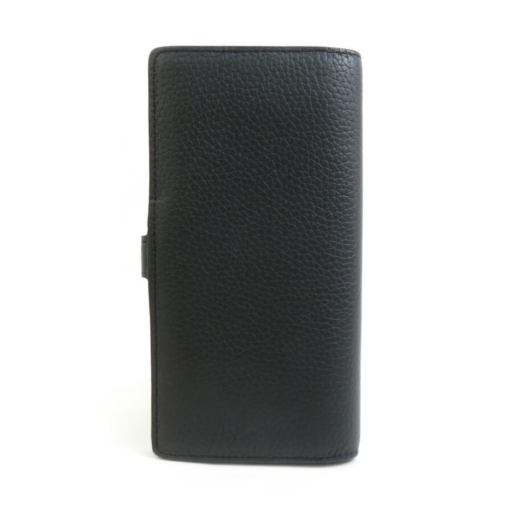 Louis Vuitton LOUIS VUITTON Bi-fold Long Wallet LV Vertical Leather Black Gold Men's Women's M81330 e60778g