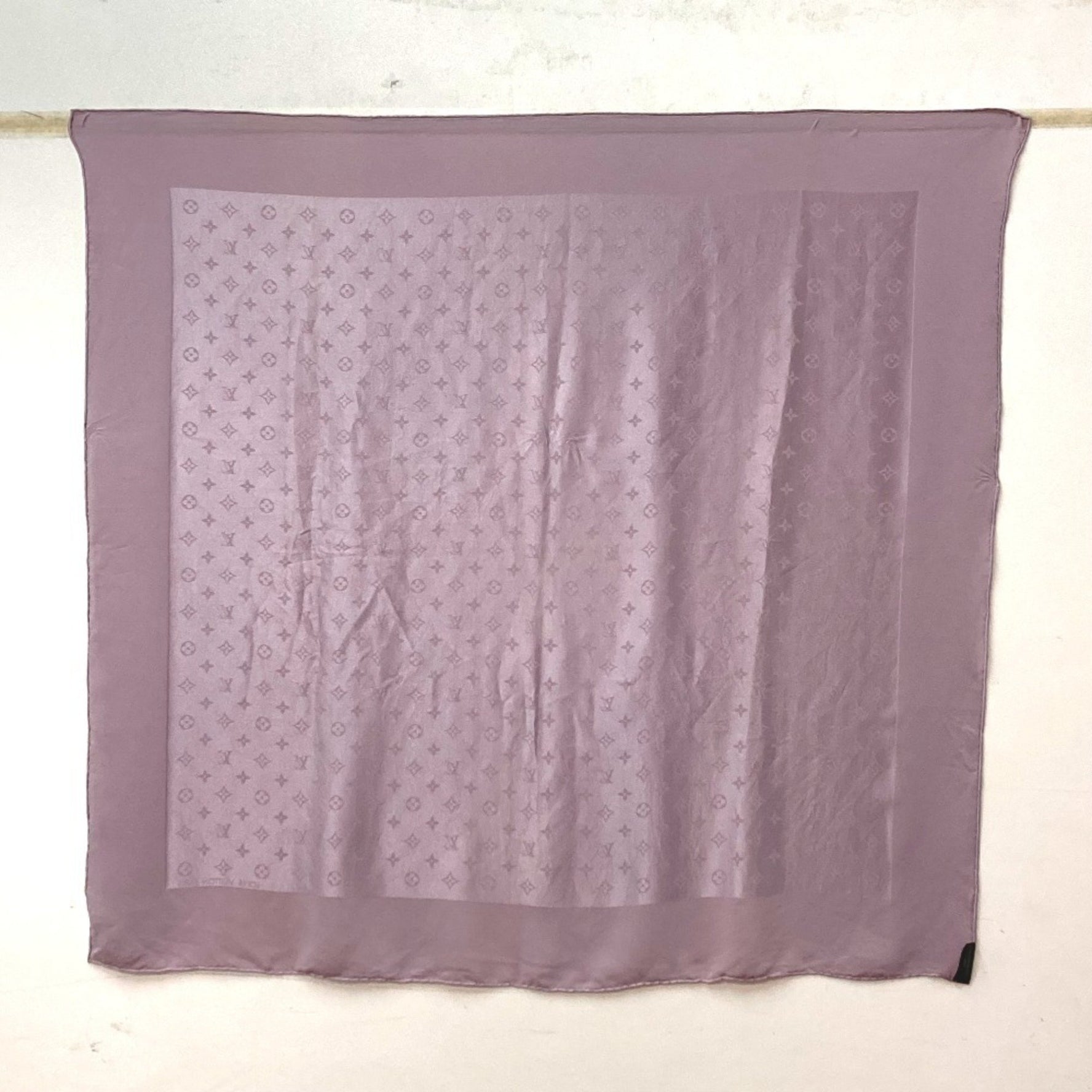 LOUIS VUITTON Monogram Silk Shawl/Scarf for Women in Light Purple