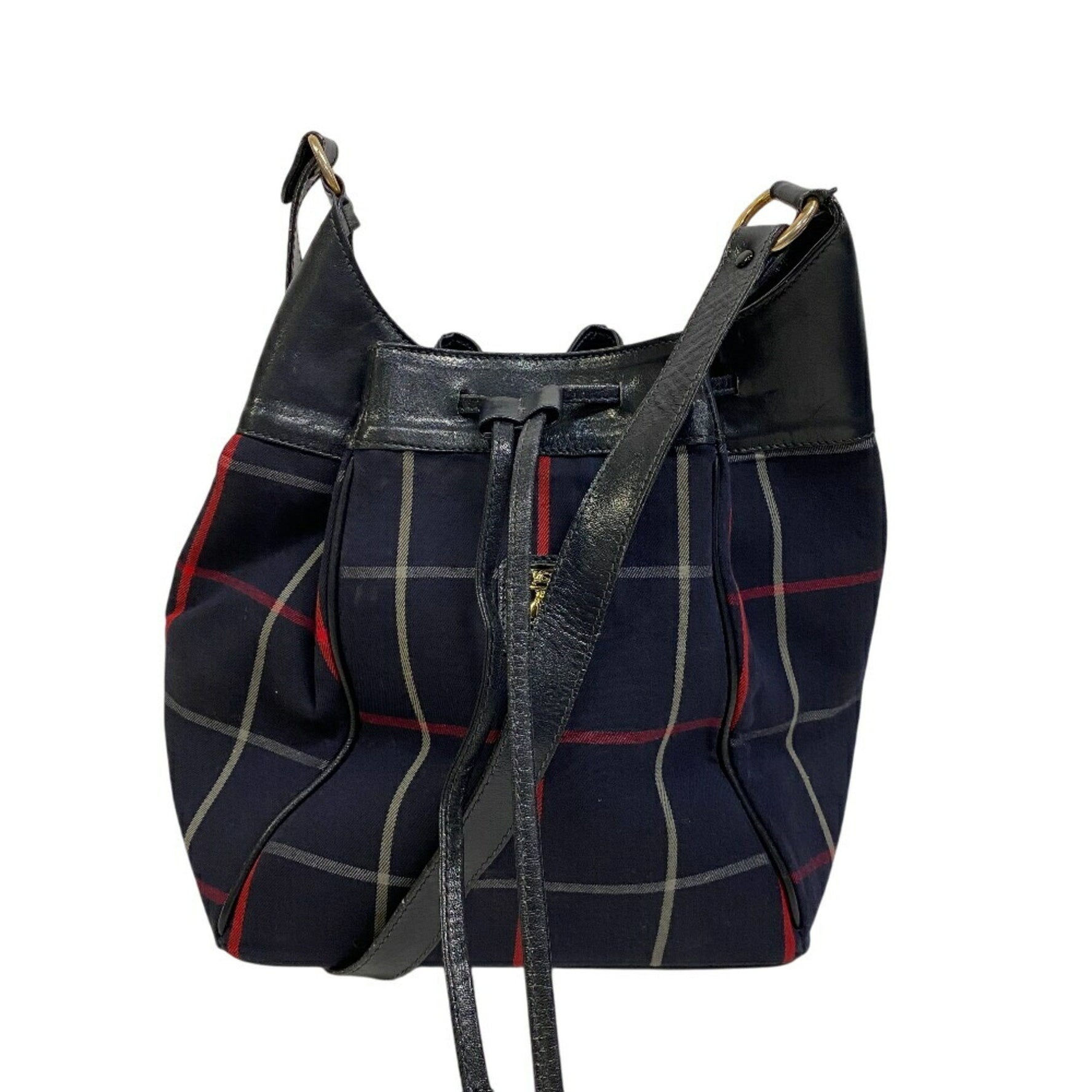 Burberrys Burberry checked shoulder bag navy