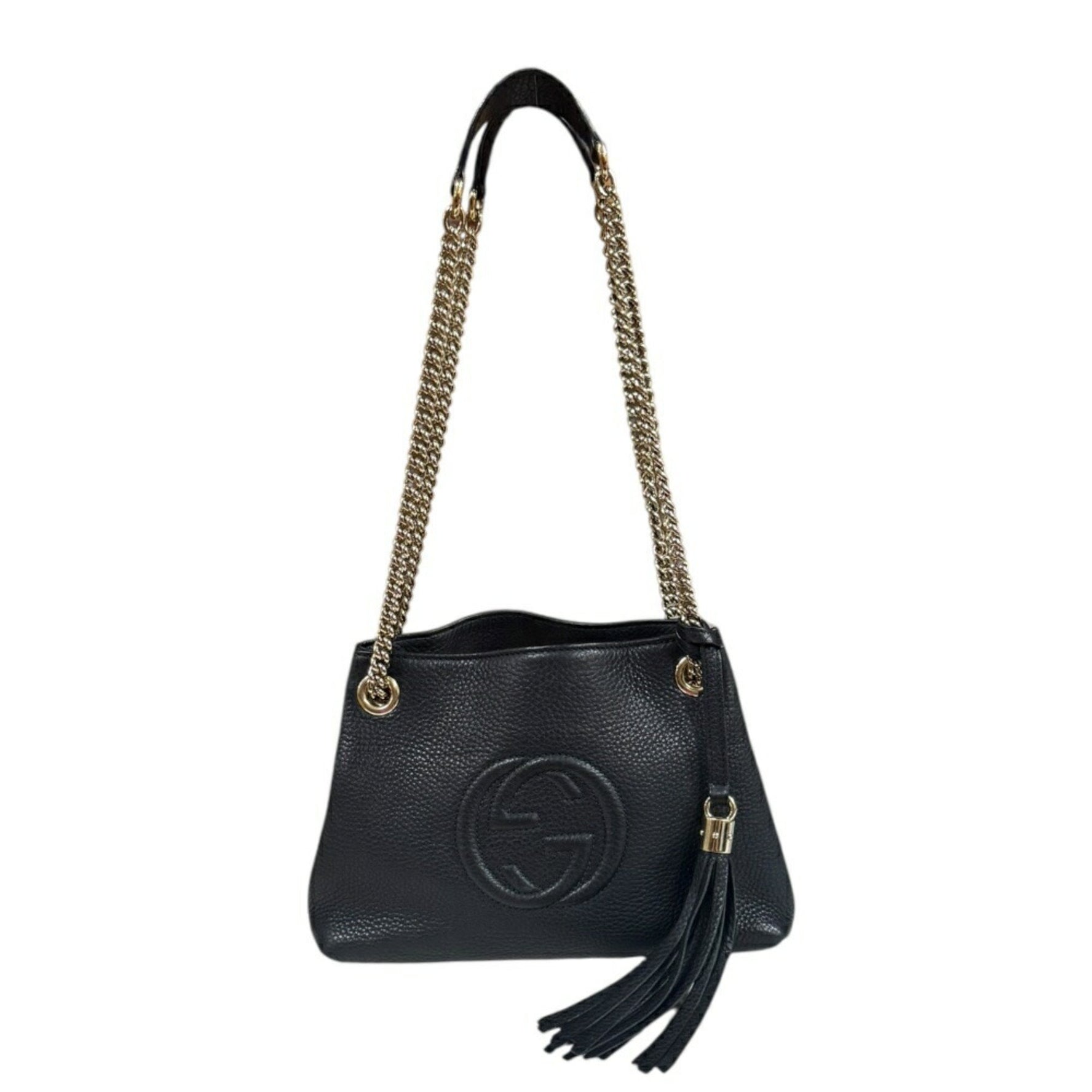 Gucci Soho Shoulder Bag, Leather, with Tassel