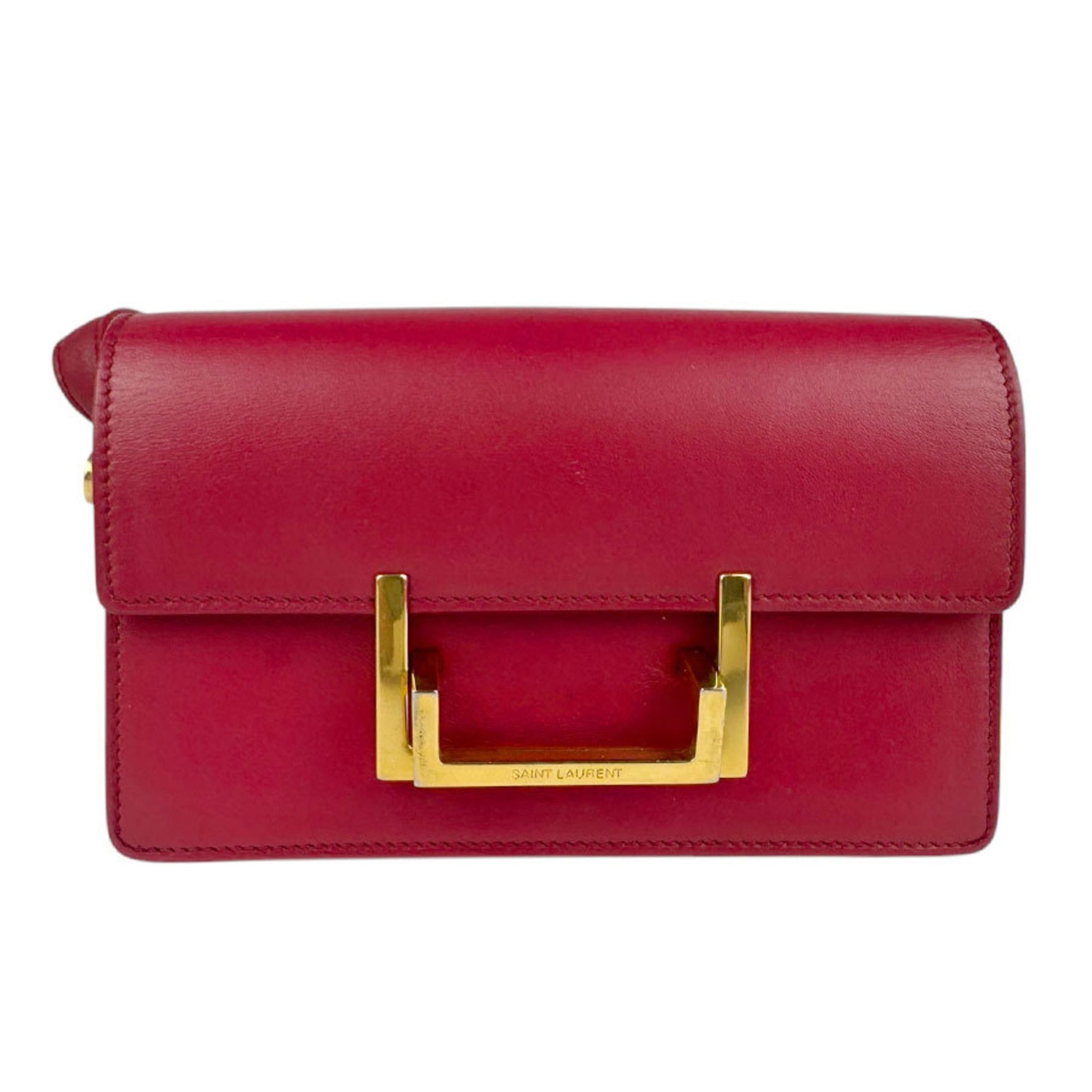 Saint Laurent shoulder bag classic loulu leather bordeaux gold women's z4411