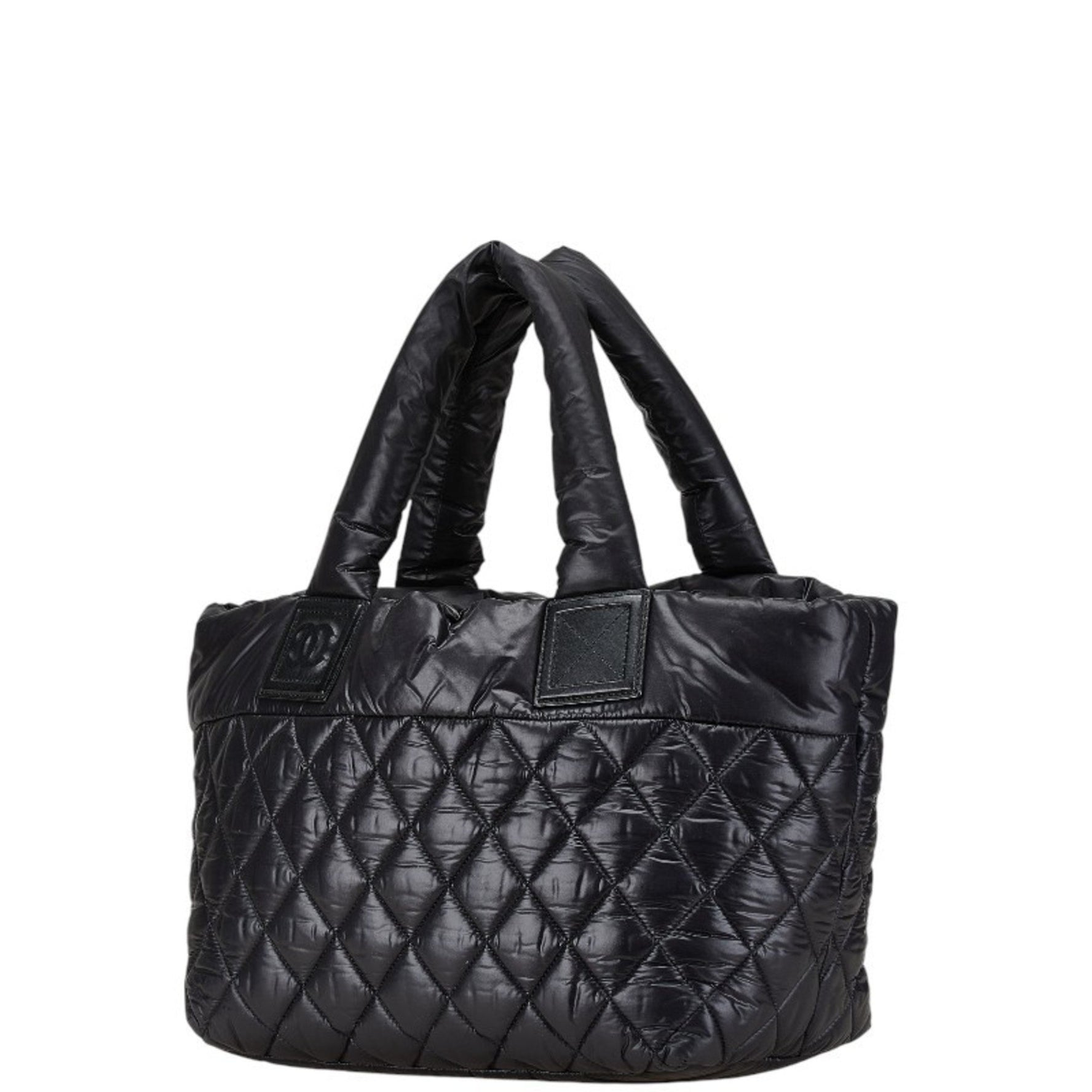 CHANEL Coco Mark Cocoon PM Tote Bag Nylon Leather