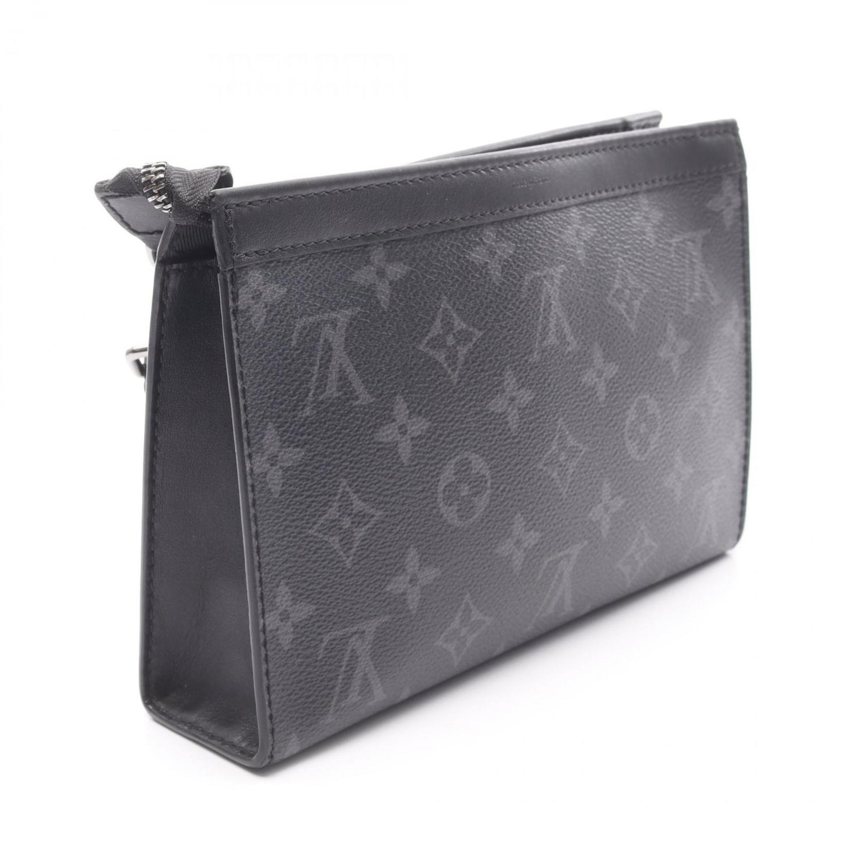 Louis Vuitton Gaston Wearable Wallet Shoulder Bag in Monogram Eclipse Coated Canvas, Black and Gray