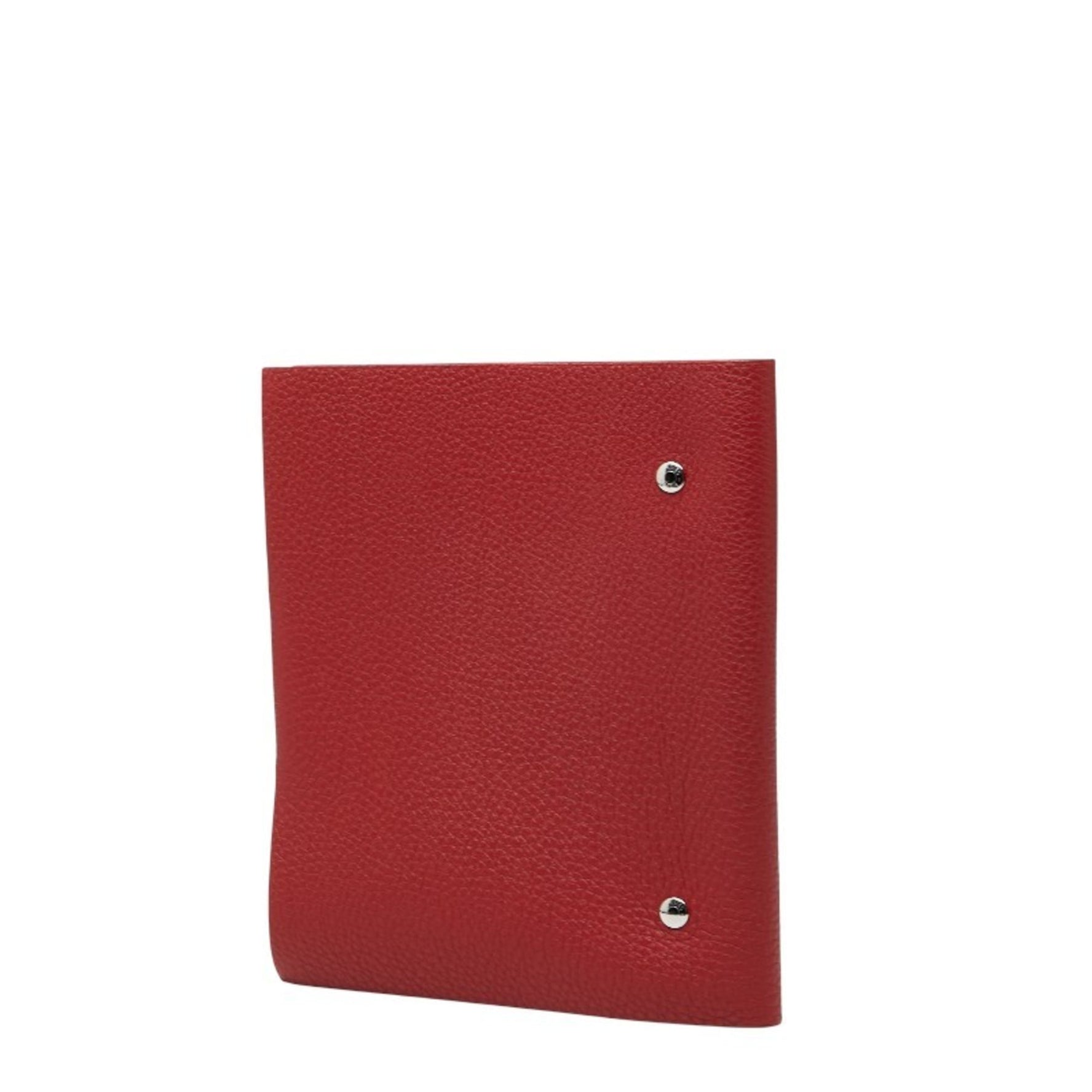 Hermès Ulysse MM Notebook Cover, Red Taurillon Clemence Leather, HERMES