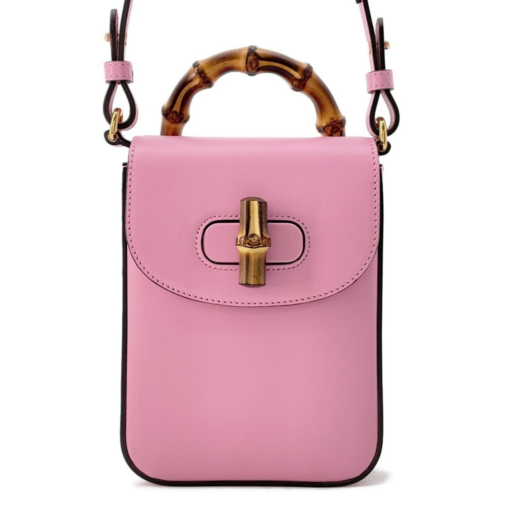 Gucci Handbag Bamboo Leather Shoulder Bag Backpack