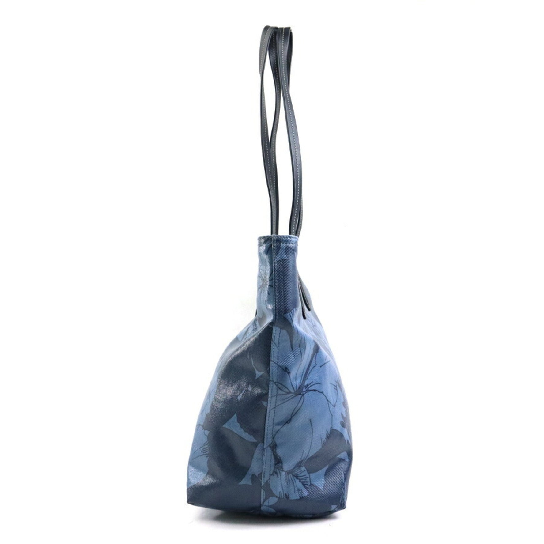 Miu Miu Miu shoulder bag tote coated canvas leather navy women's h30838i