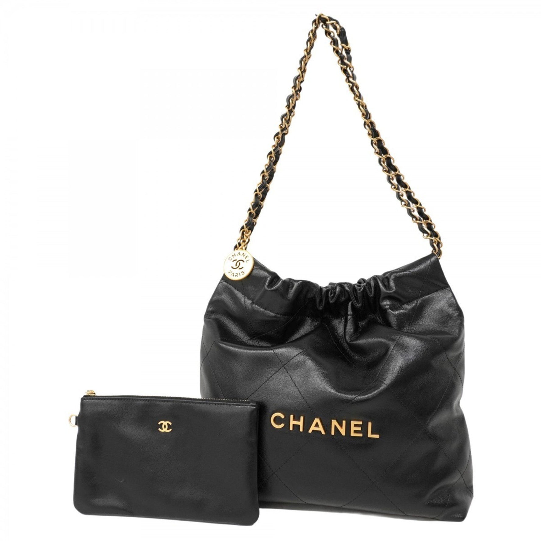 Chanel Shoulder Bag Chain 22 Calfskin