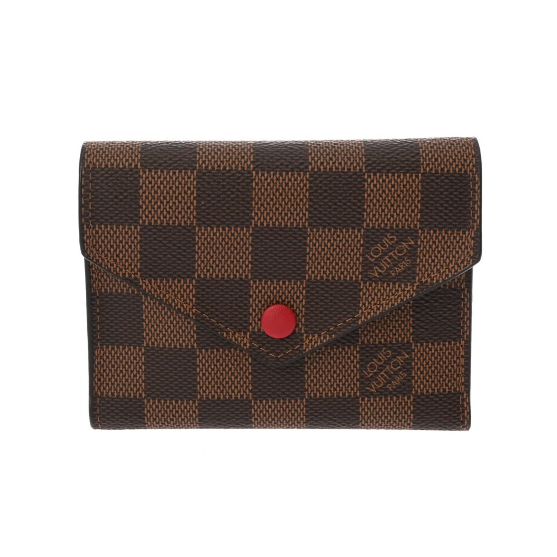 LOUIS VUITTON Damier Victorine Portefeuille Canvas Tri-fold Wallet