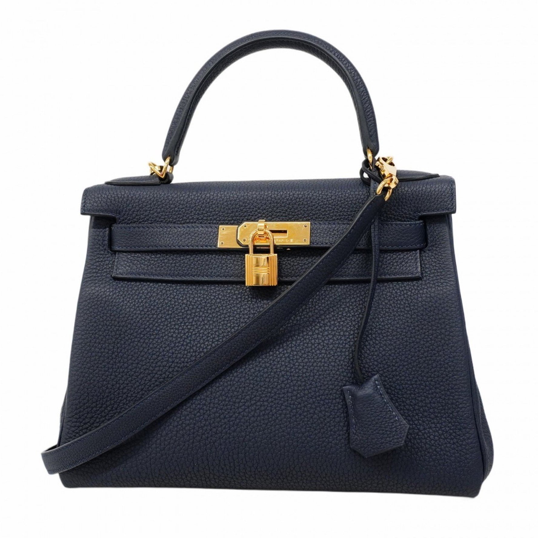 Hermes Hermès Kelly 28 Togo Blue Nuit C Stamped 2-Way Bag for Women P1530509