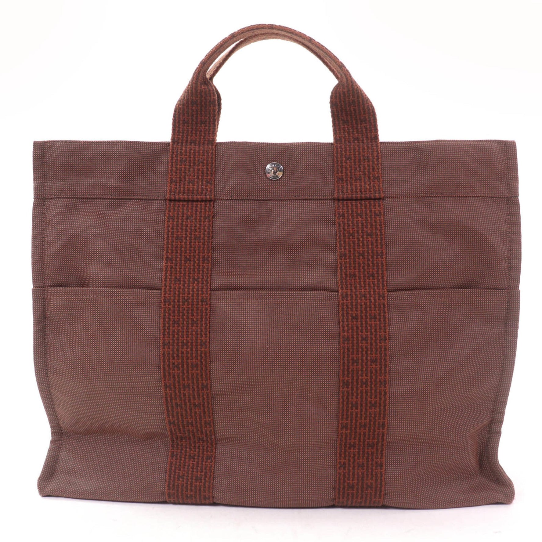 HERMES Air Line MM Silver Hardware Tote Bag with Padlock and Key, Made in France